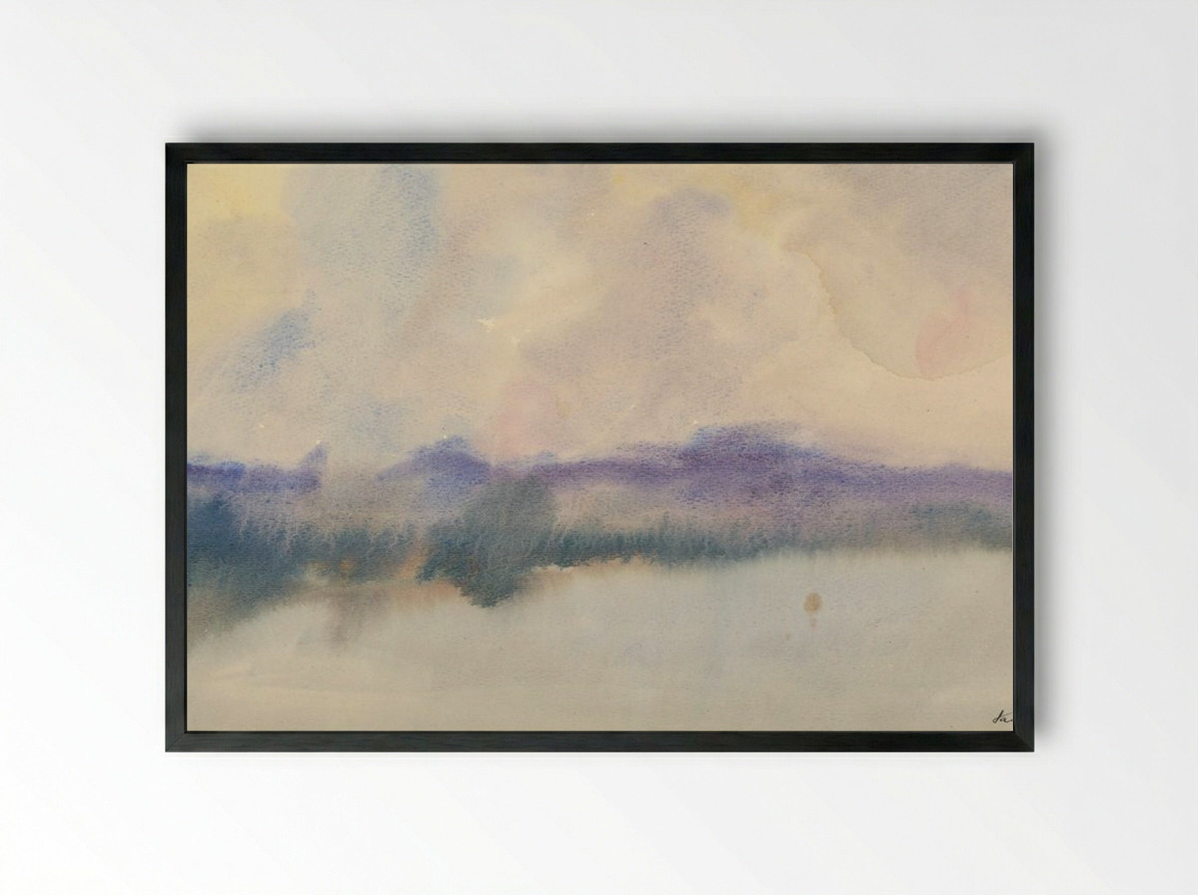 Fog over Fish Pond - Zolo Palugyay - Framed Print Black
