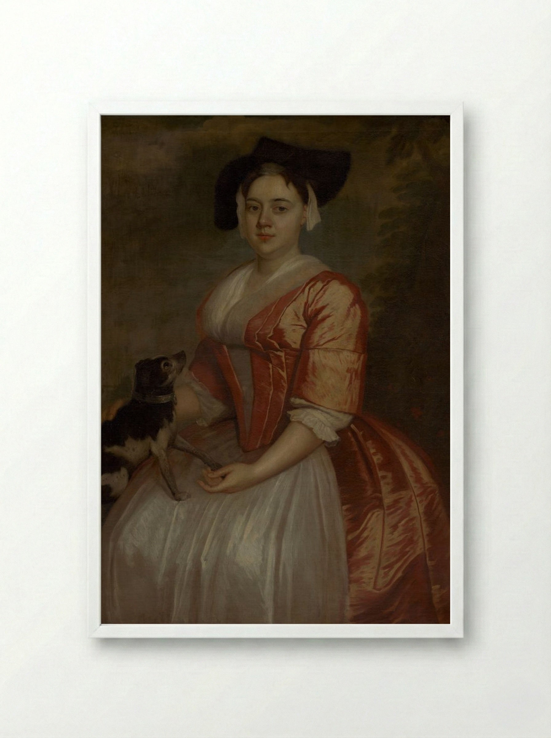 Miss Charlotte Collot - Thomas Gainsborough - Framed Print White