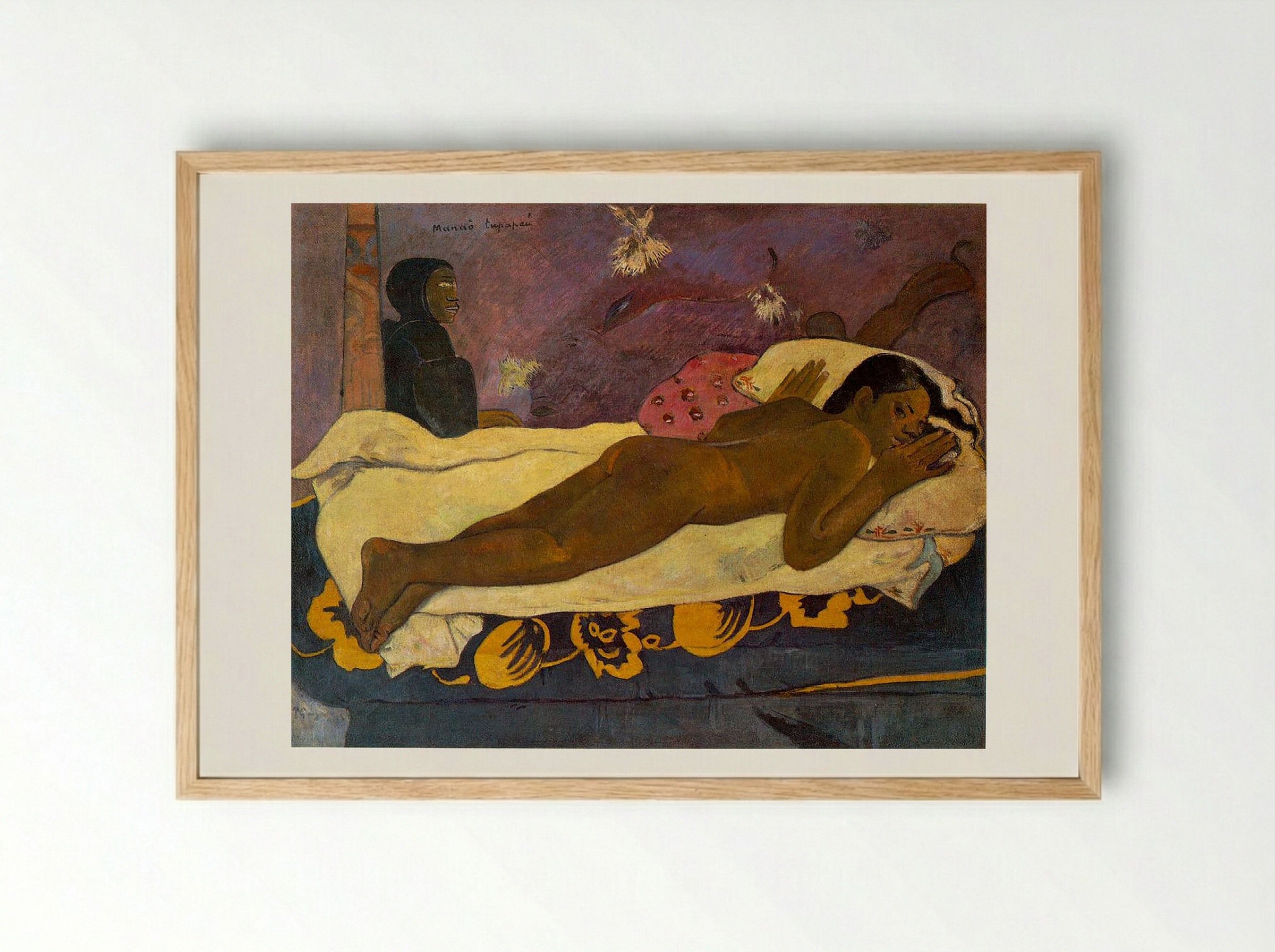 The Spirit of the Dead Watches - Paul Gauguin - Framed Print Wood