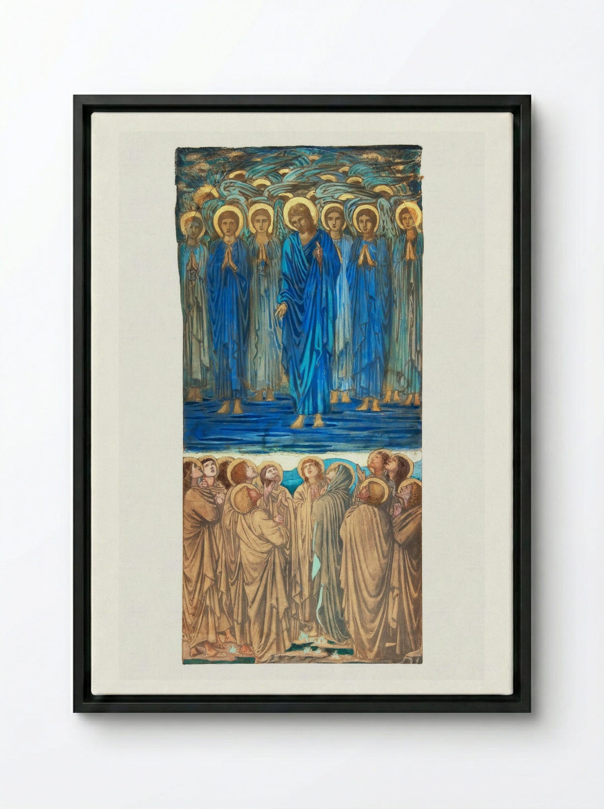 Study for 'The Ascension of Christ' - Edward Burne-Jones - Framed Canvas Black