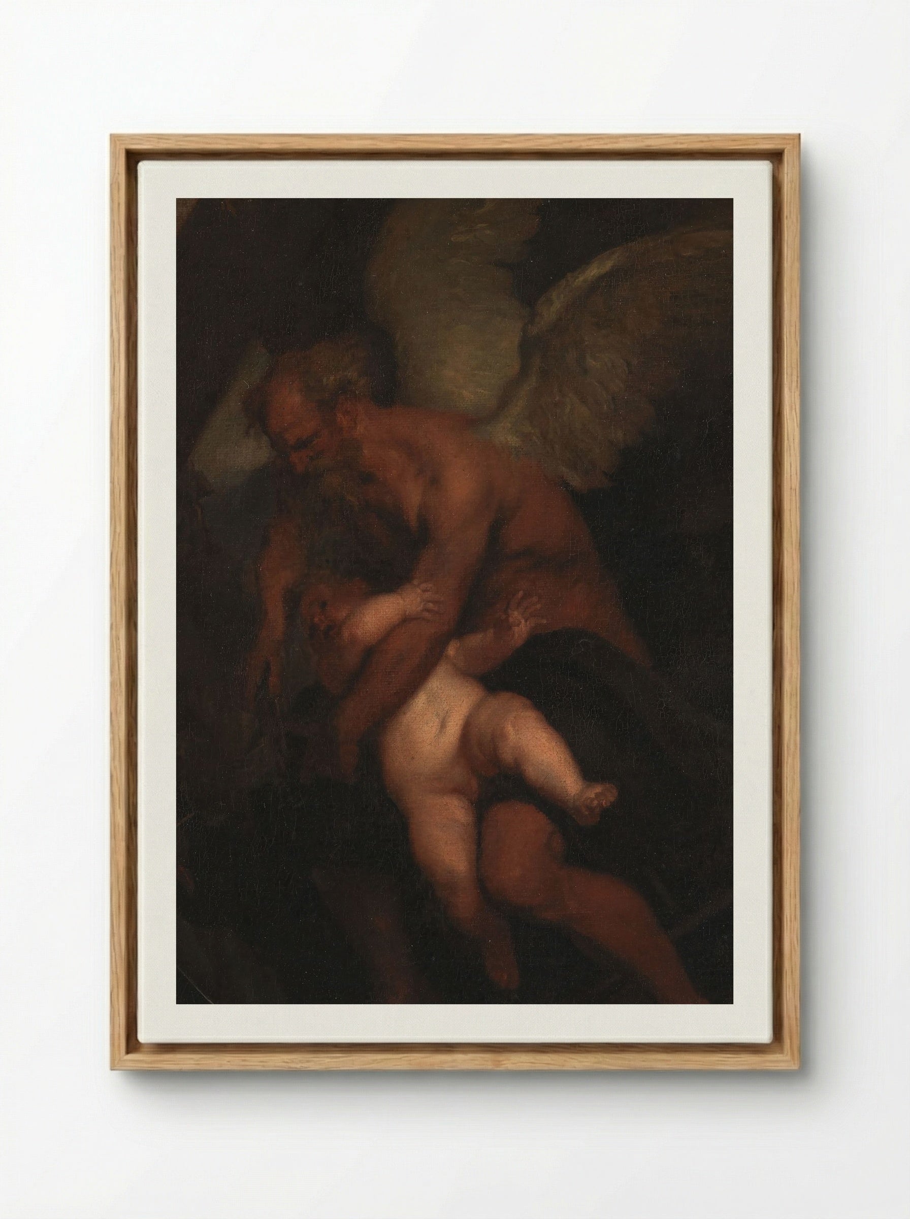 The Time that Clips Cupid's Wings - Caspar Netscher - Framed Canvas Wood