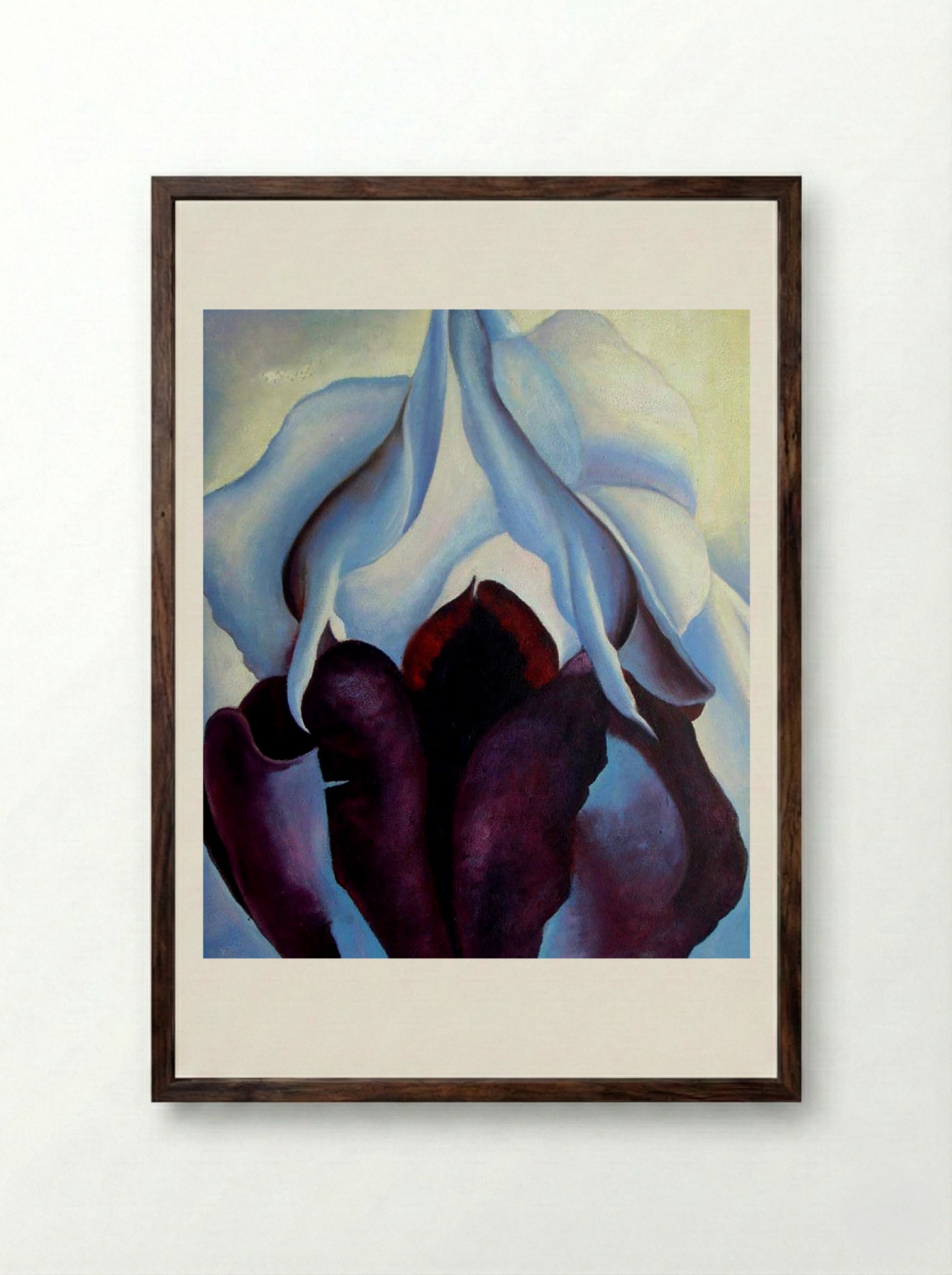 Flower of Life - Georgia O'Keeffe - Framed Print Dark Wood