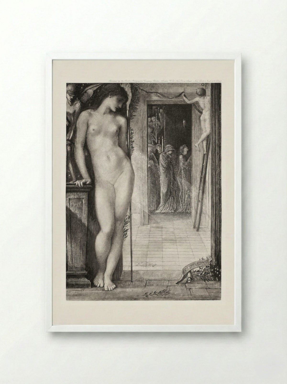 Venus Epithalamia - Edward Burne-Jones - Framed Print White