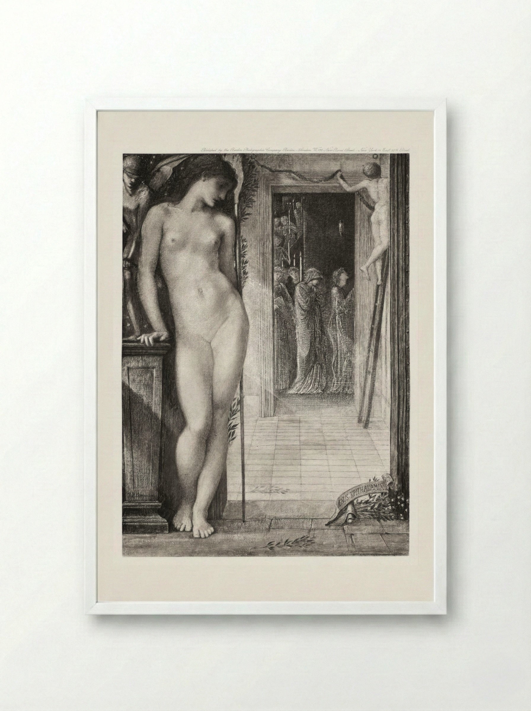 Venus Epithalamia - Edward Burne-Jones - Framed Print White