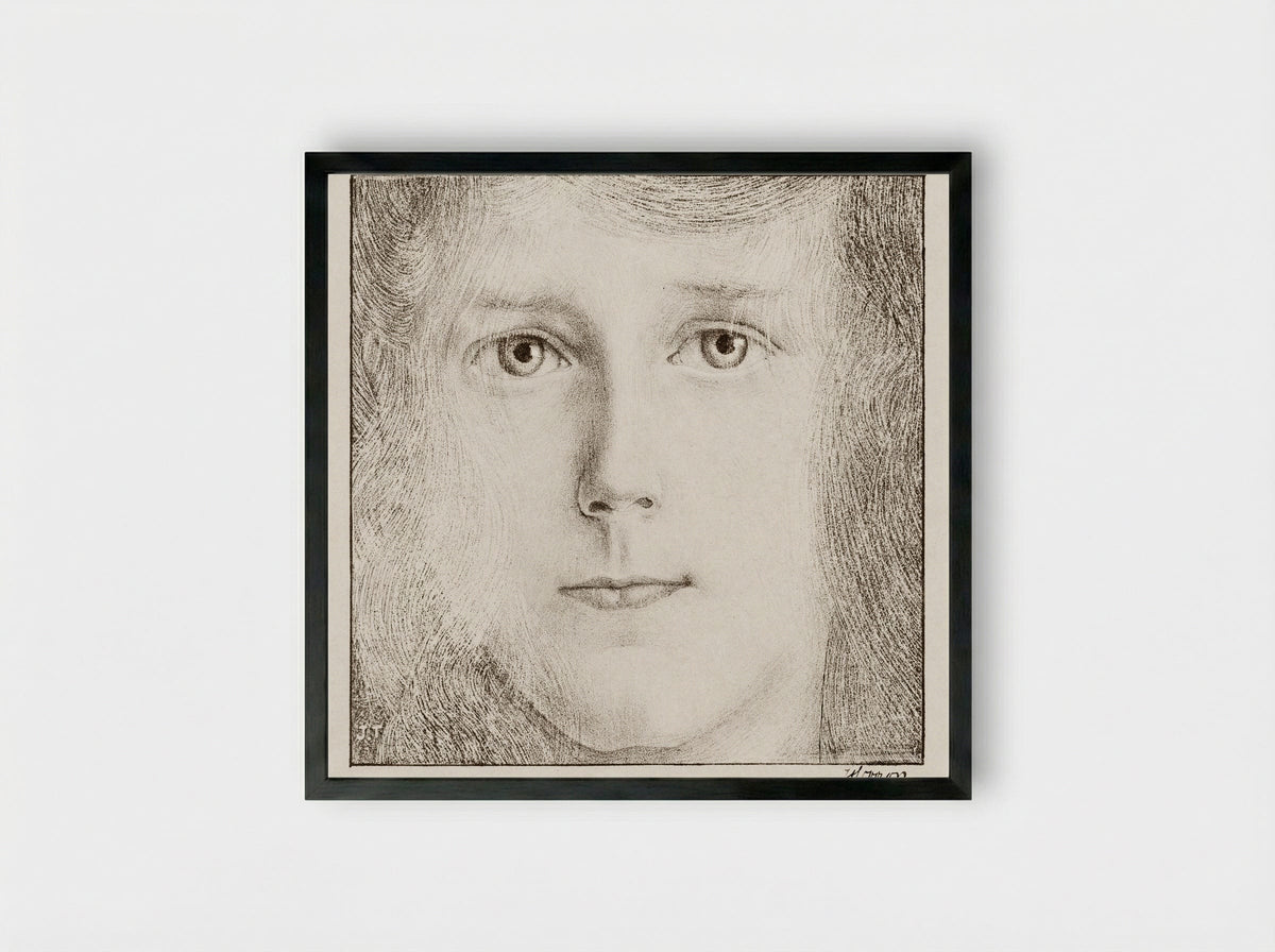 Portrait of Willy Timmerman - Jan Toorop - Framed Print Black
