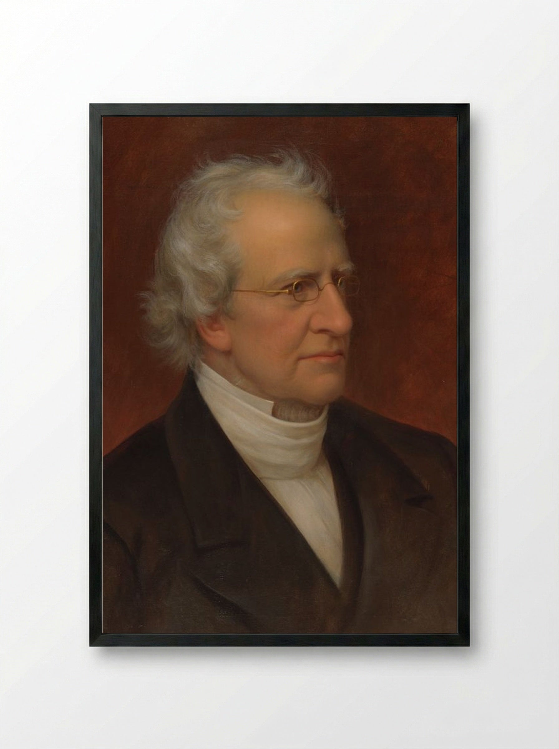 Portrait of the cleric Charles Hodge - John Neagle - Framed Print Black