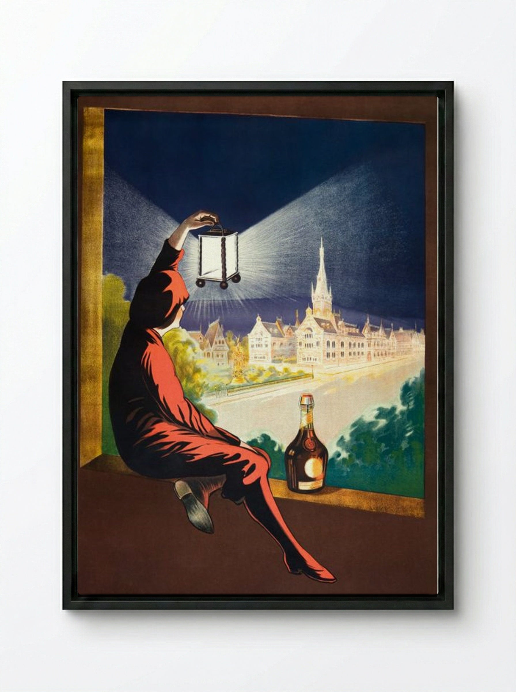 Benedictine - Leonetto Cappiello - Framed Canvas Black