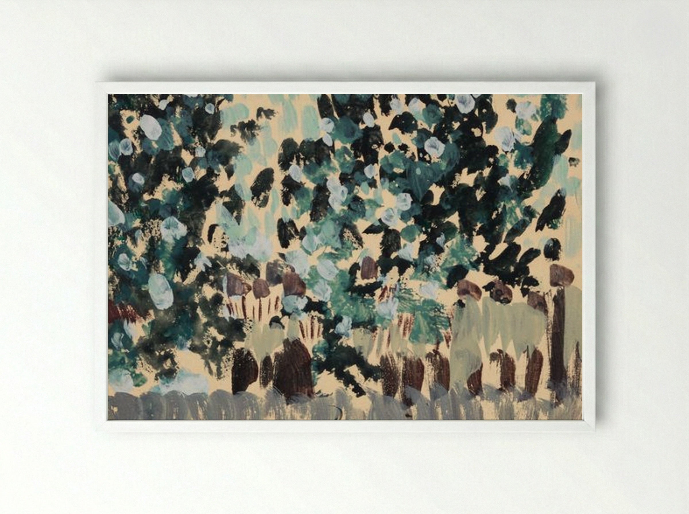 Green Leaves - Arthur Dove - Framed Print White