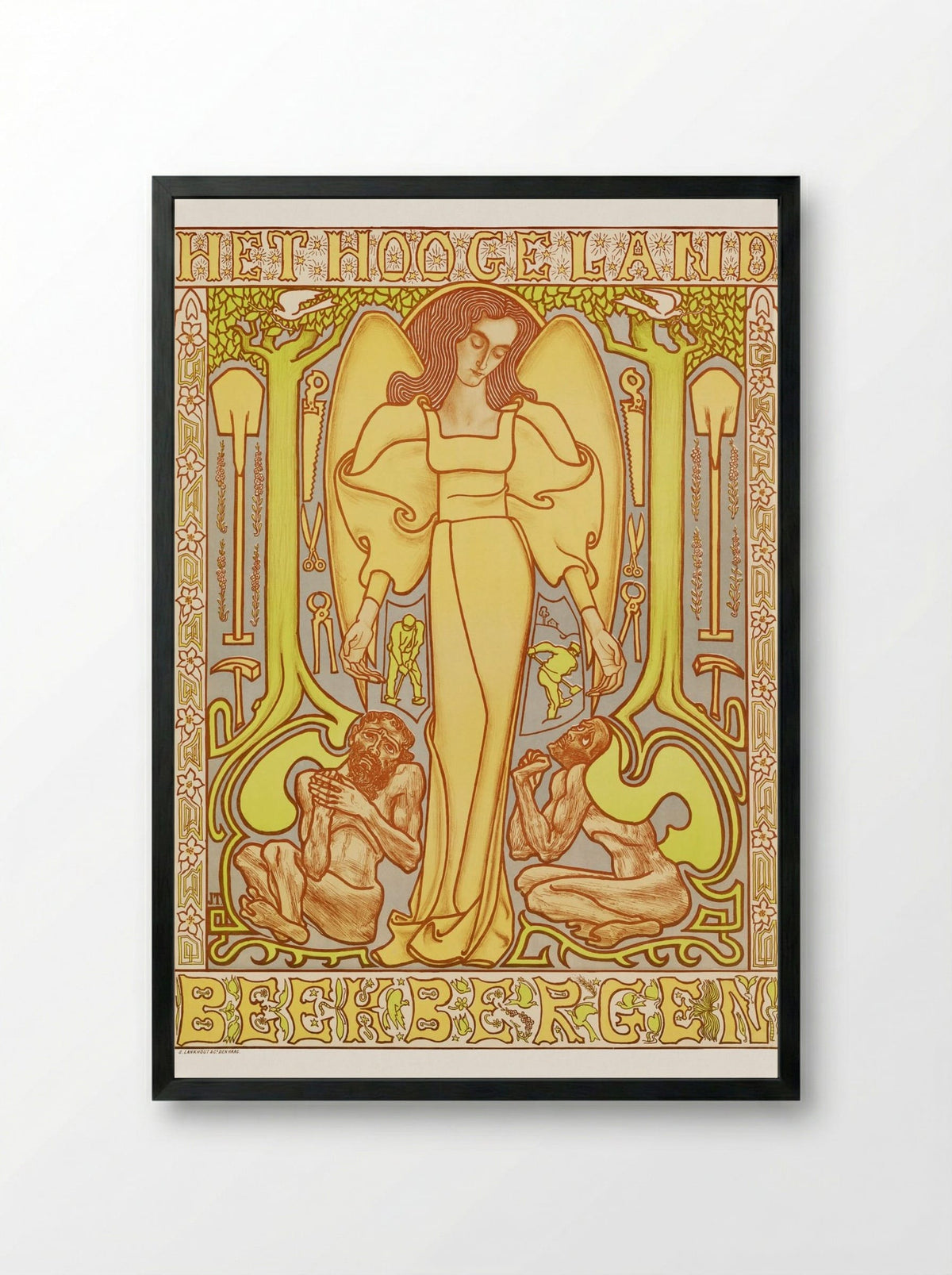 The Hoogeland, Beekbergen - Jan Toorop - Framed Print Black