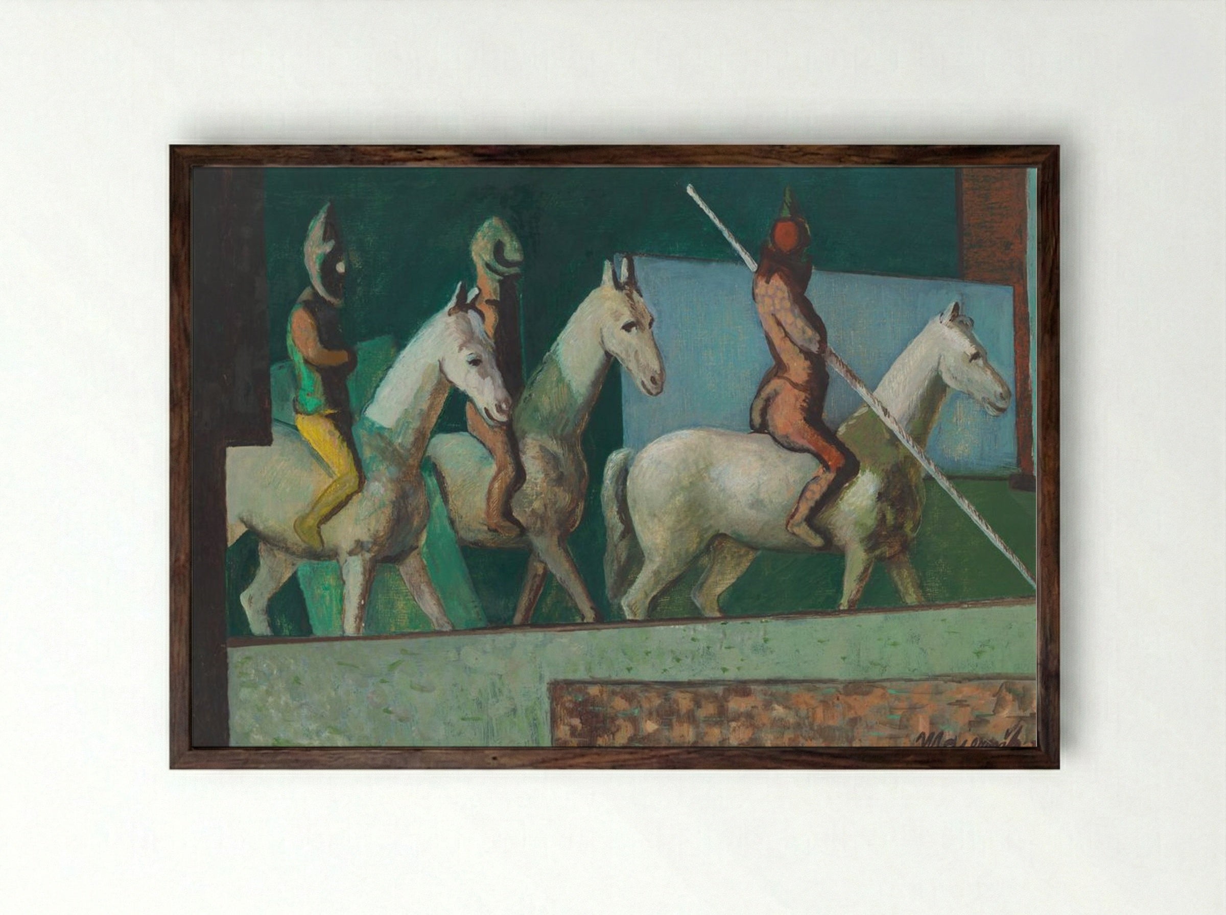 Riders - Cyprián Majerník - Framed Print Dark Wood