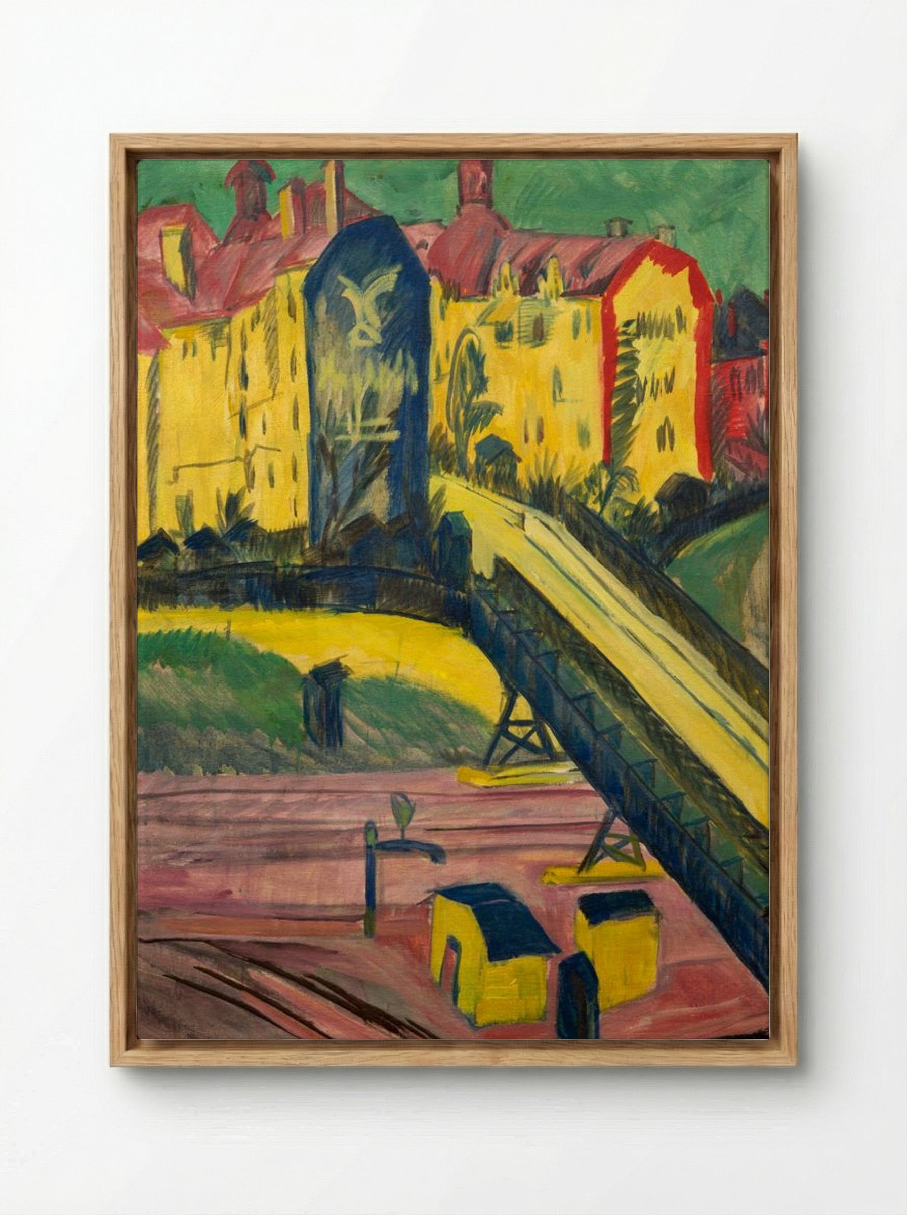 View from the Window - Ernst Ludwig Kirchner - Framed Canvas Wood