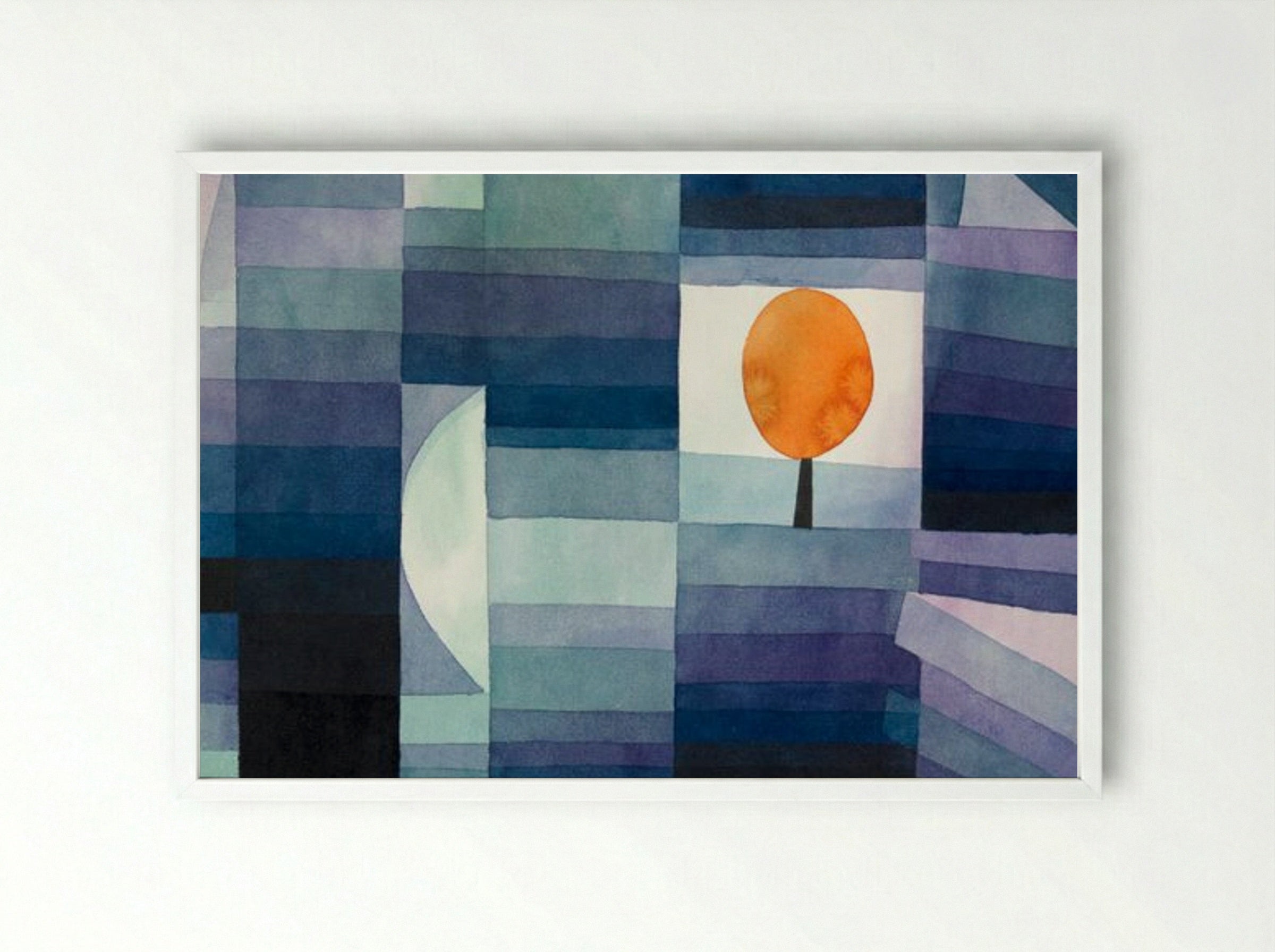 The Harbinger of Autumn - Paul Klee - Framed Print White