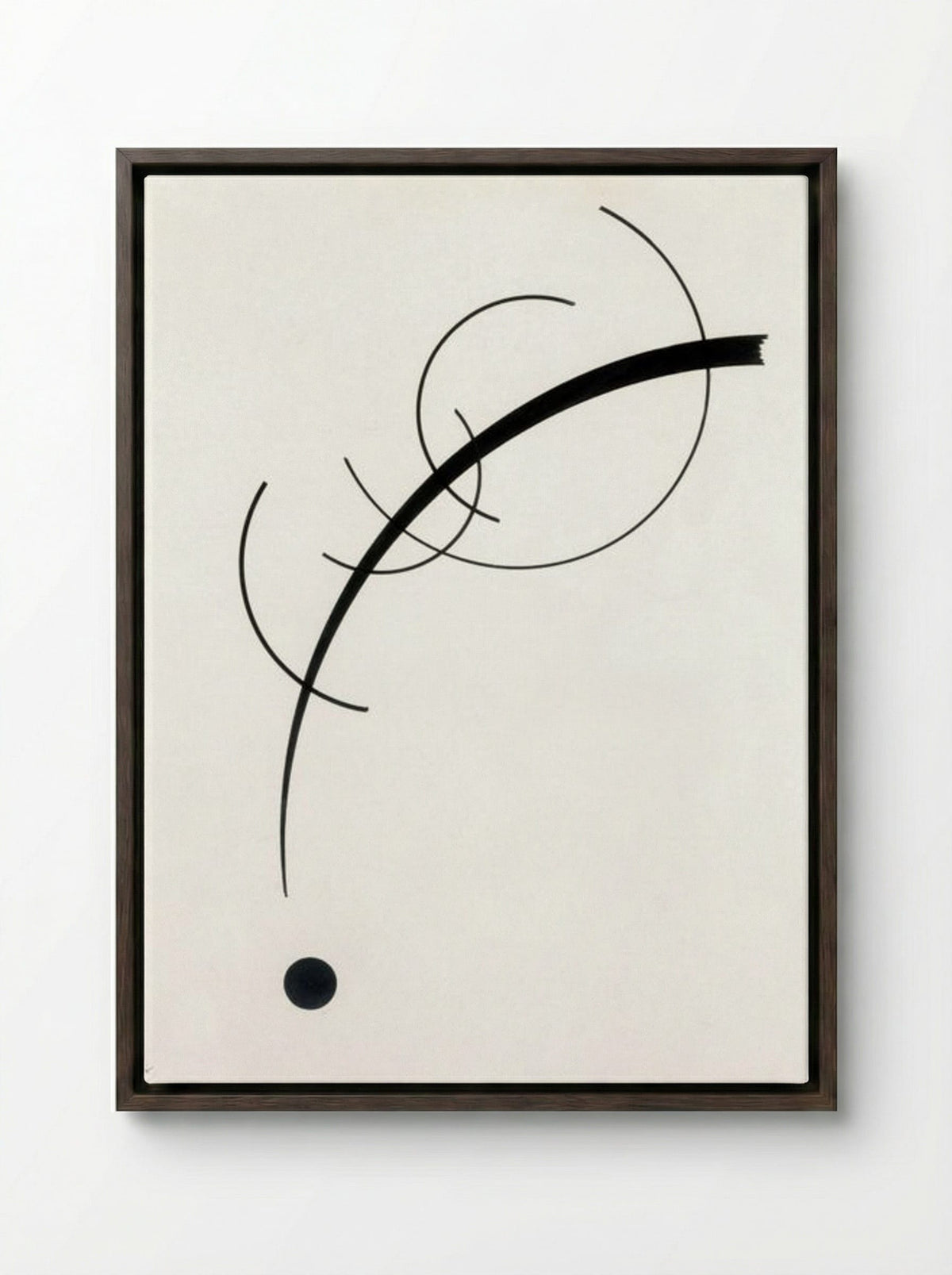 Point and Line to Plane - Wassily Kandinsky - Framed Canvas Dark Wood