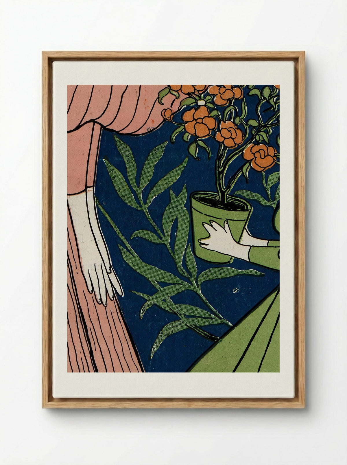 Umschlag der Kunst- und Literaturzeitschrift Jugend - Hans Thoma - Framed Canvas Wood