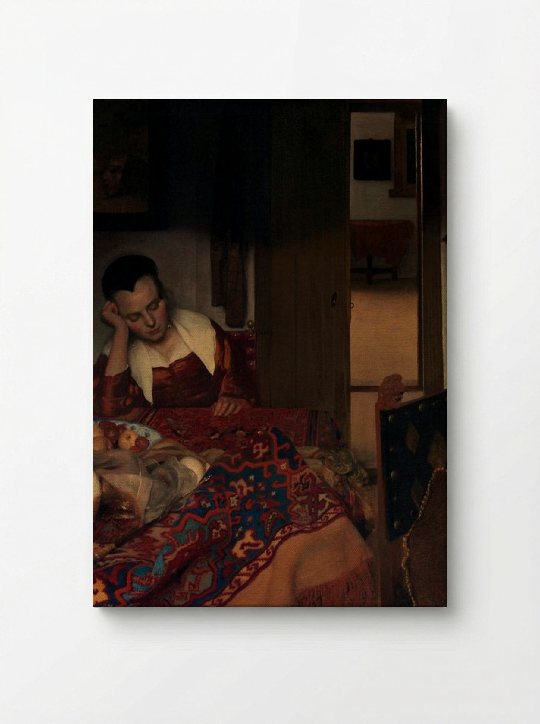 A Maid Asleep - Johannes Vermeer - Canvas