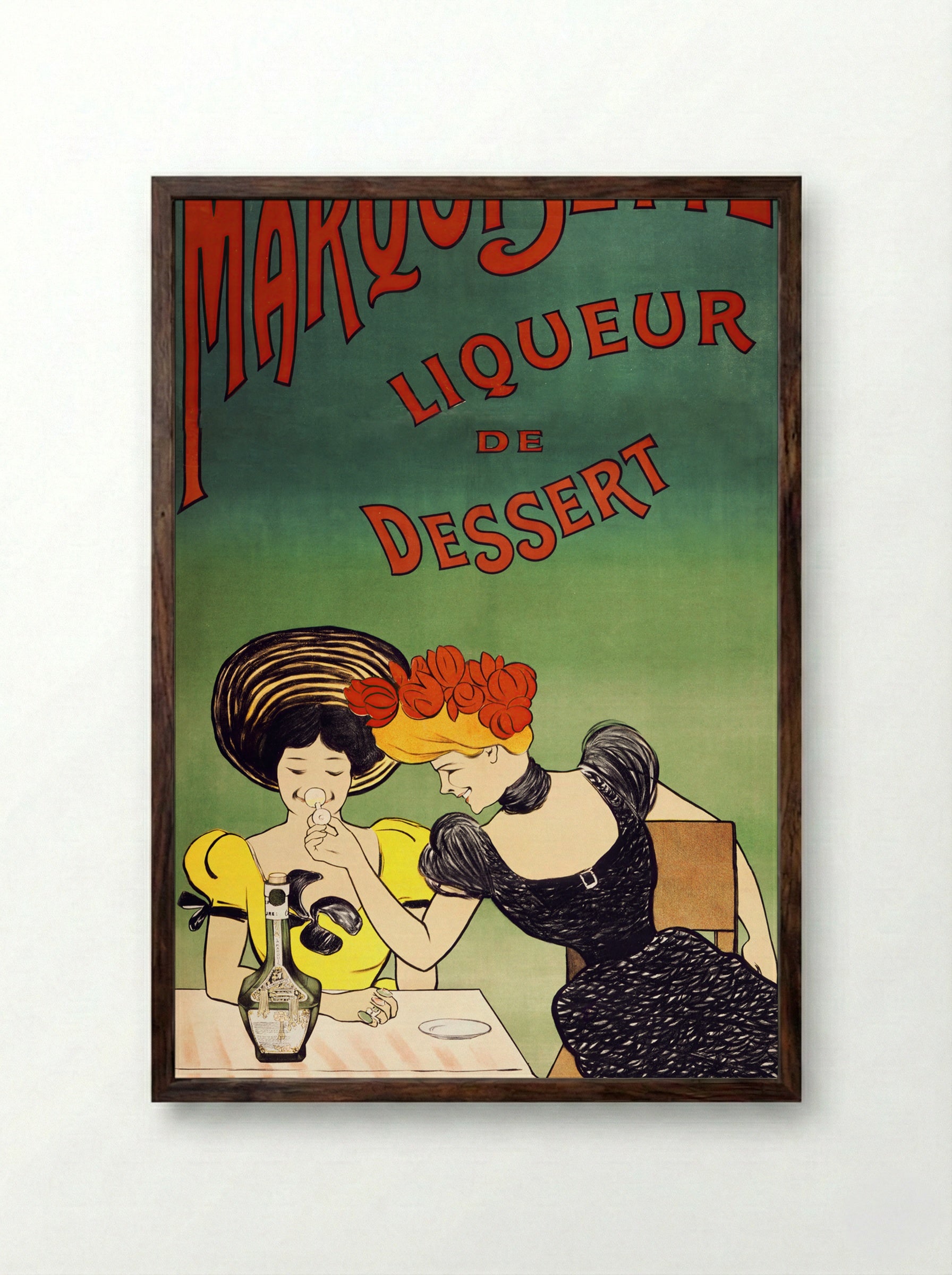 La Marquisette Liqueur de Dessert - Leonetto Cappiello - Framed Print Dark Wood