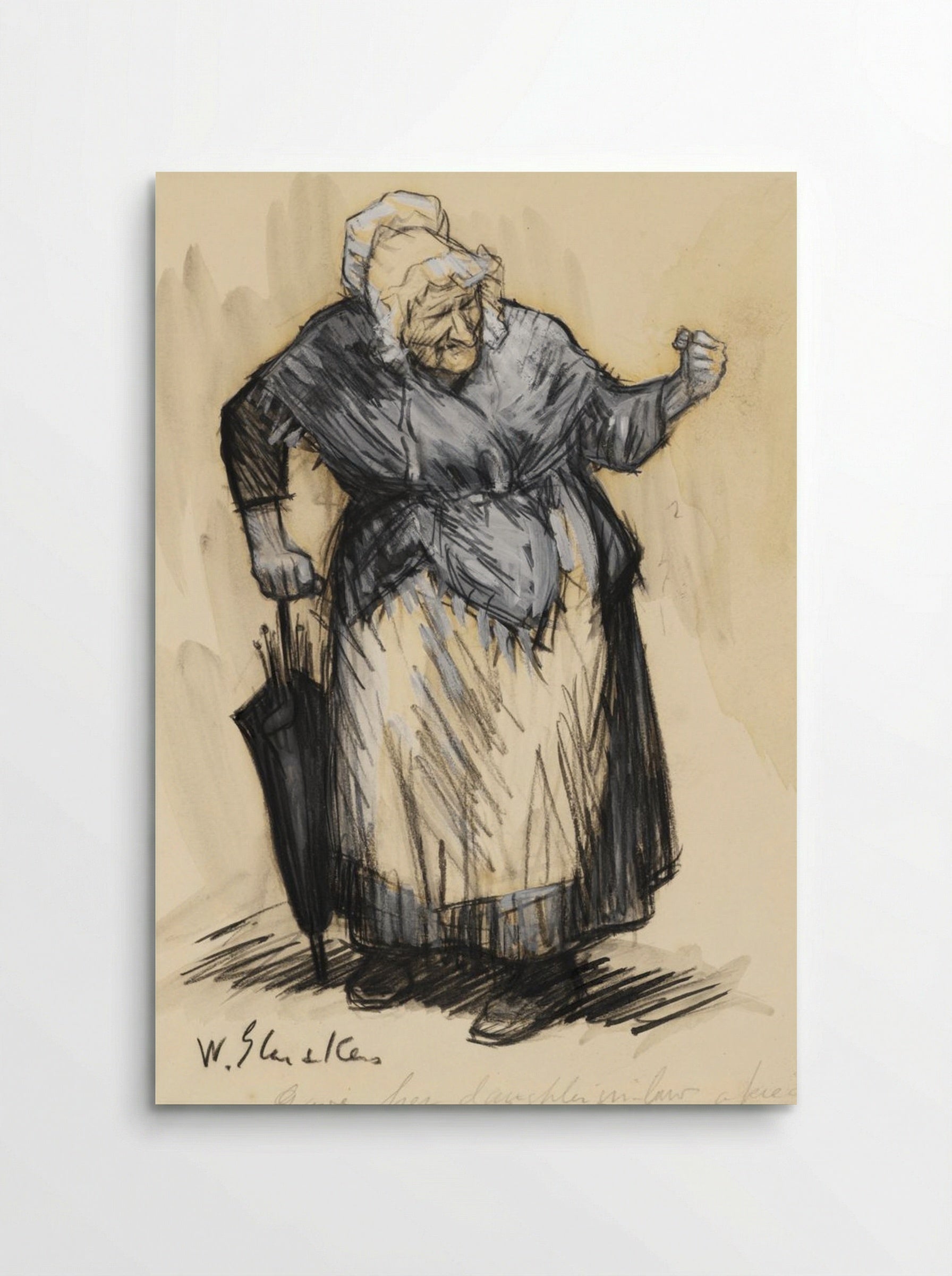 She Gave Her Daughter-in-Law a Piece of Her Mind - William James Glackens - Poster