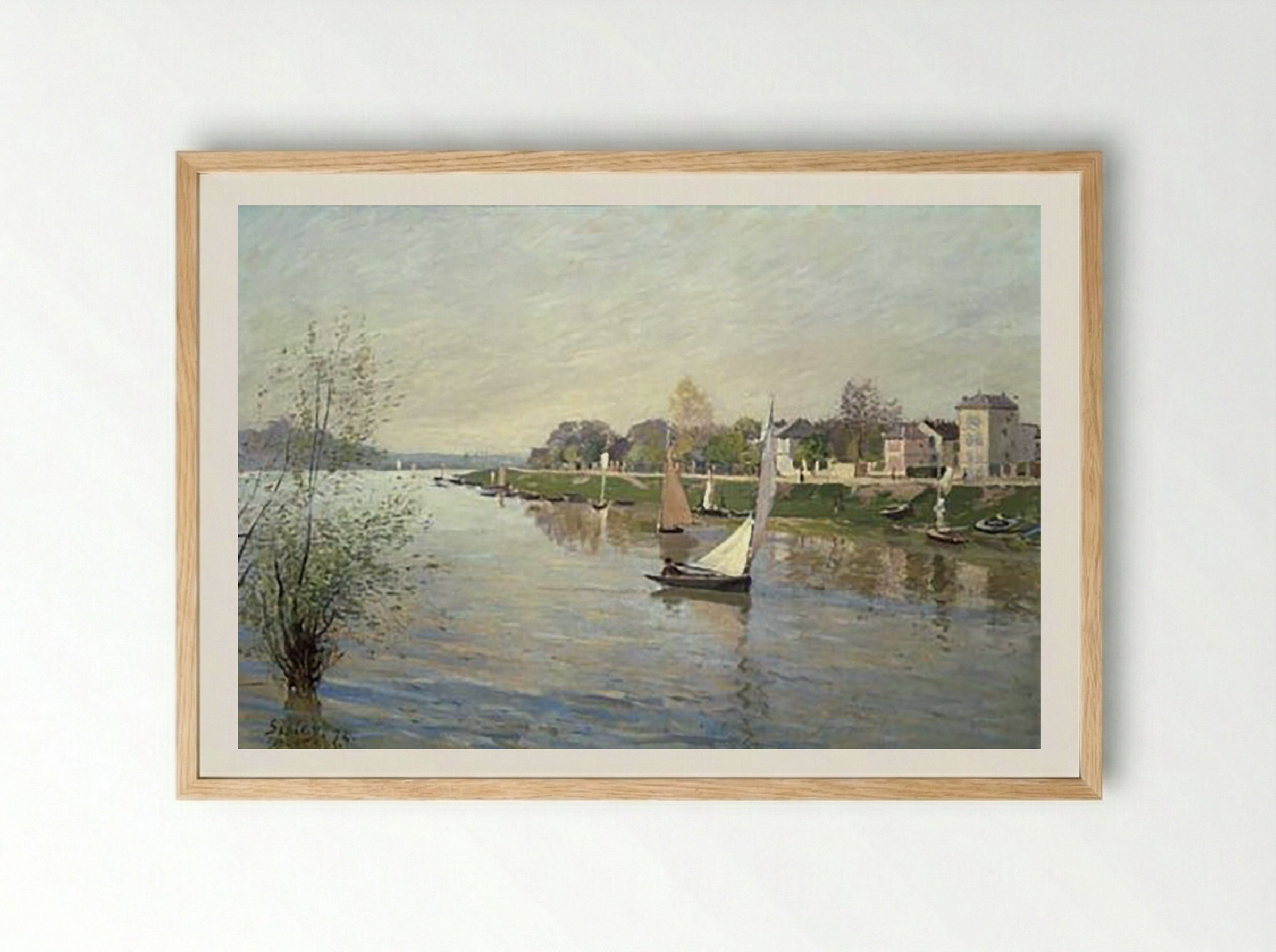 The Seine at Argenteuil - Alfred Sisley - Framed Print Wood
