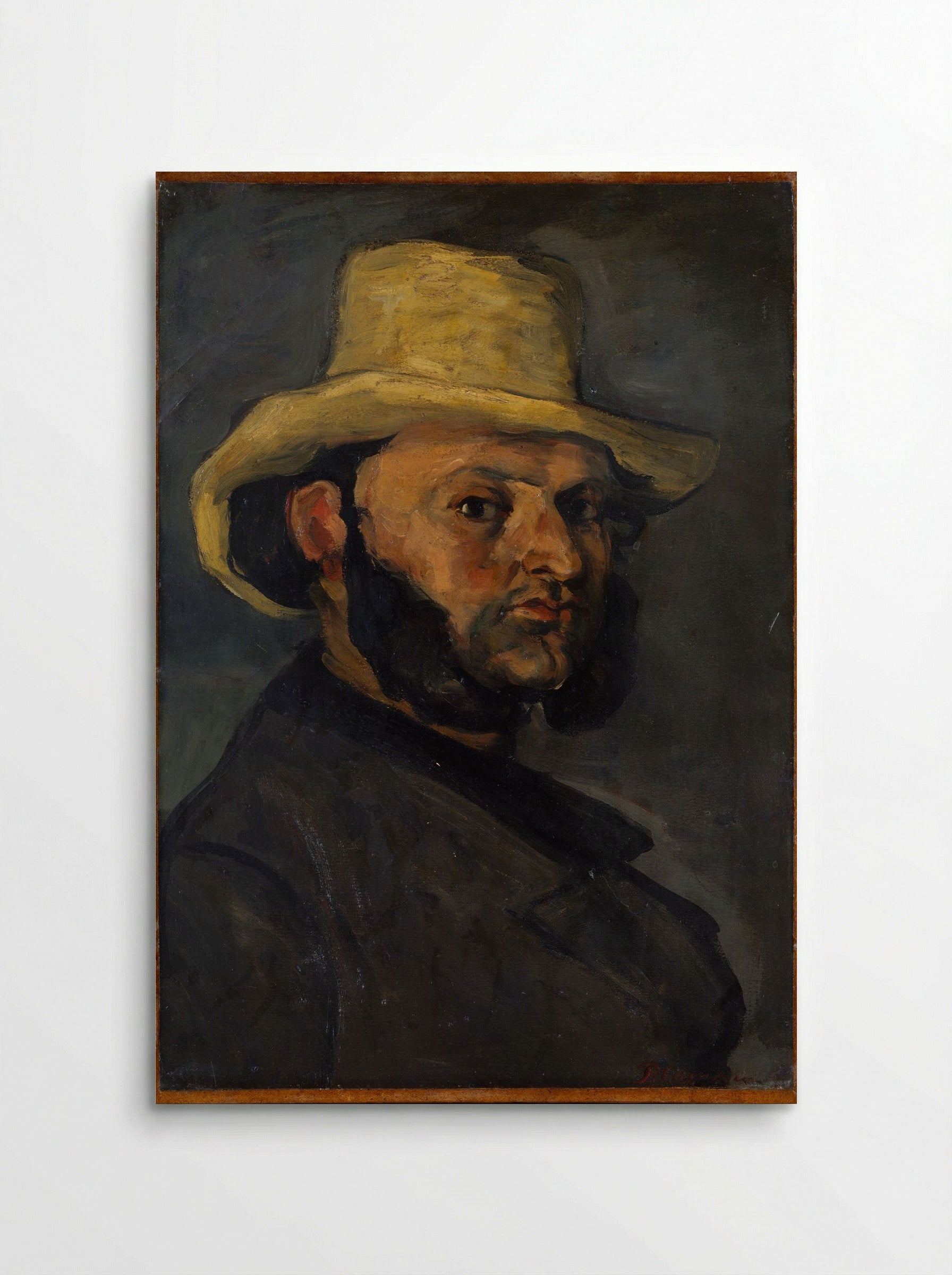Gustave Boyer (b. 1840) in a Straw Hat - Paul Cézanne - Poster