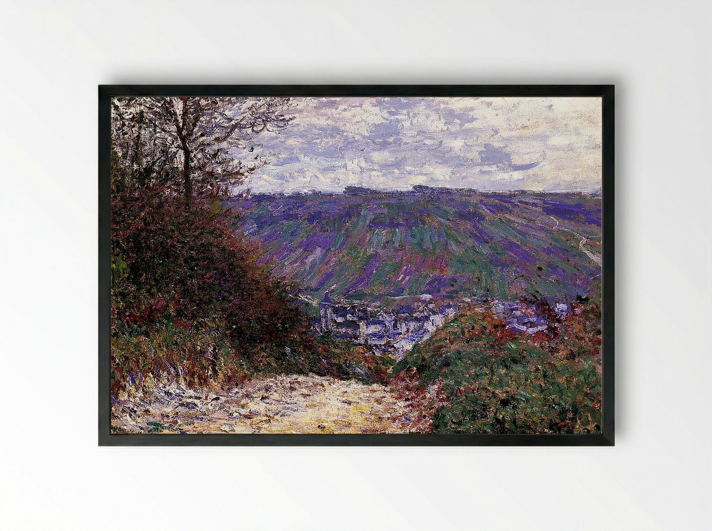 Path at Giverny - Claude Monet - Framed Print Black
