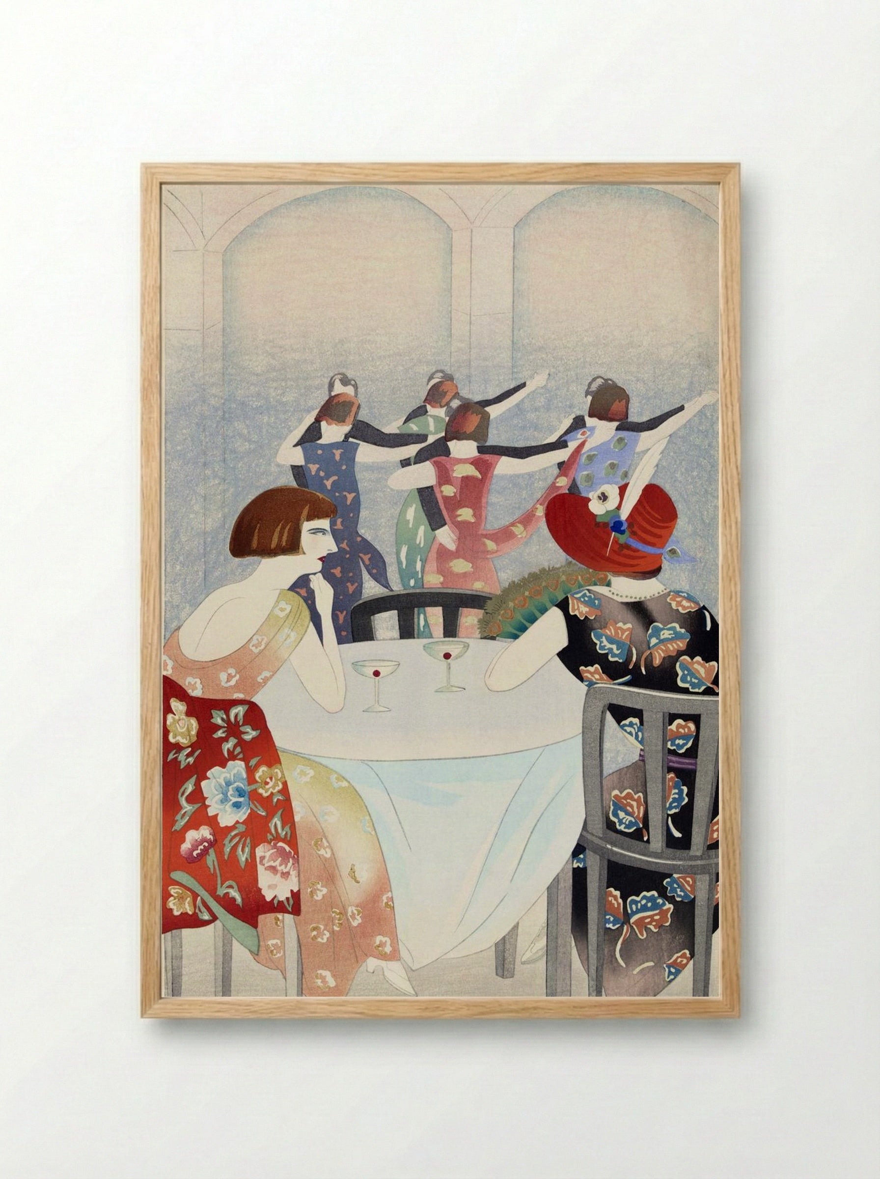 Dance Salon at the New Carlton Hotel, Shanghai - Yamamura Toyonari - Framed Print Wood