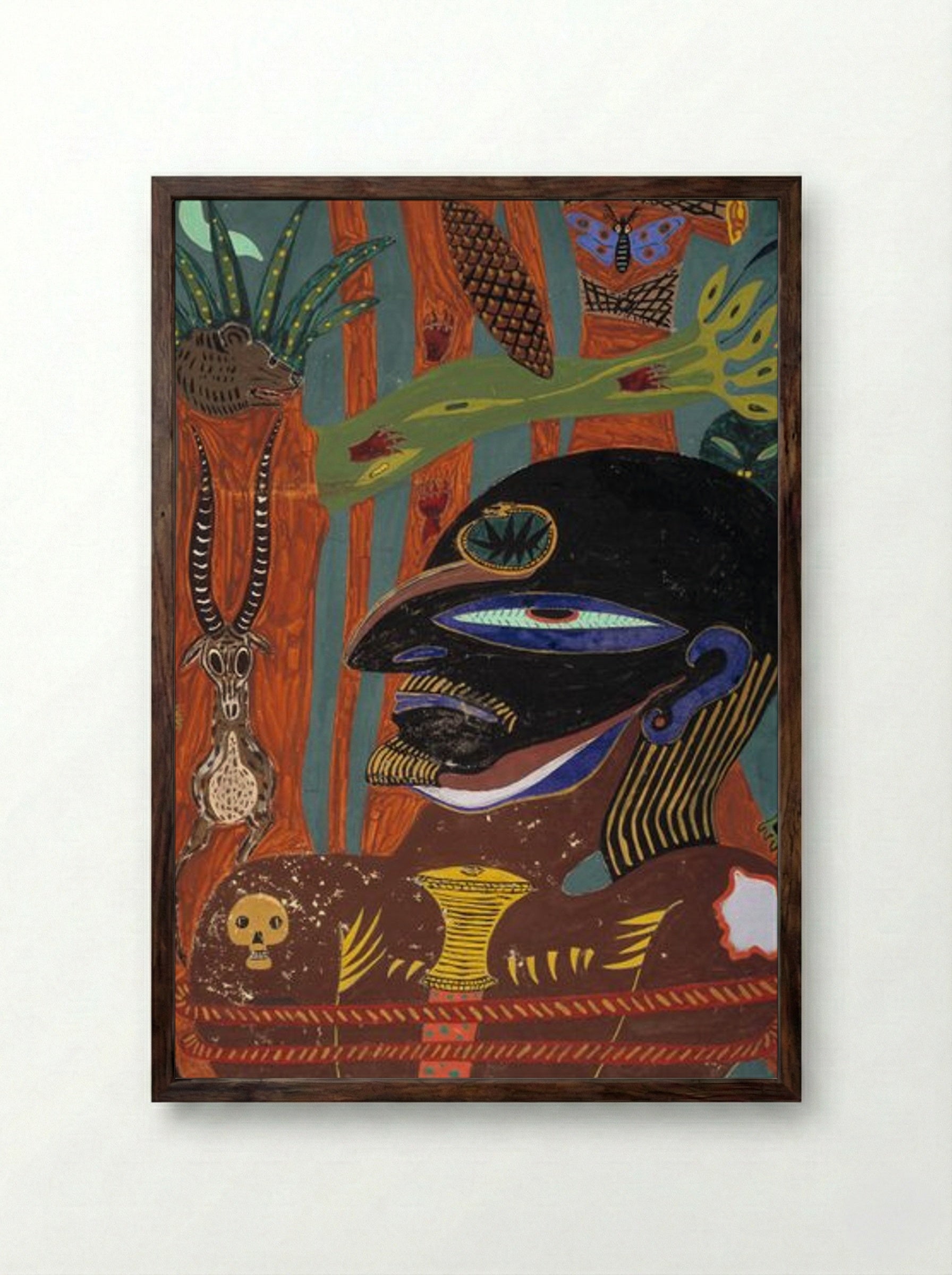 Eye of the Hunter - Edvard Petersen - Framed Print Dark Wood