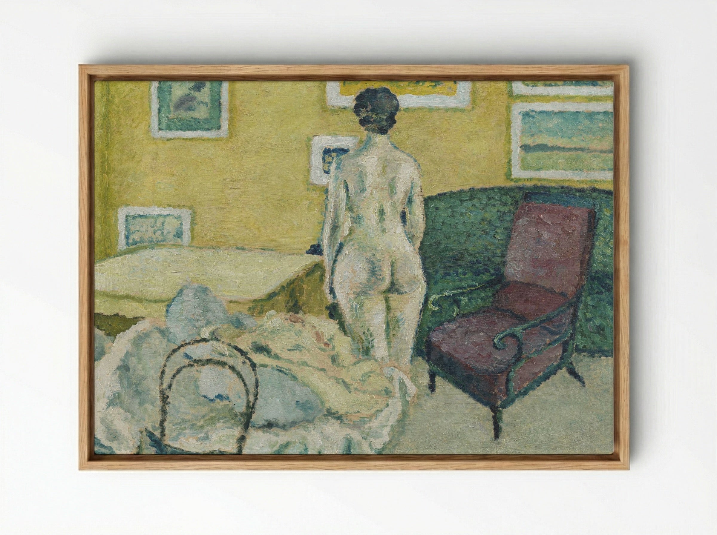 Model Figure in Interior - Harald Giersing - Framed Canvas Wood