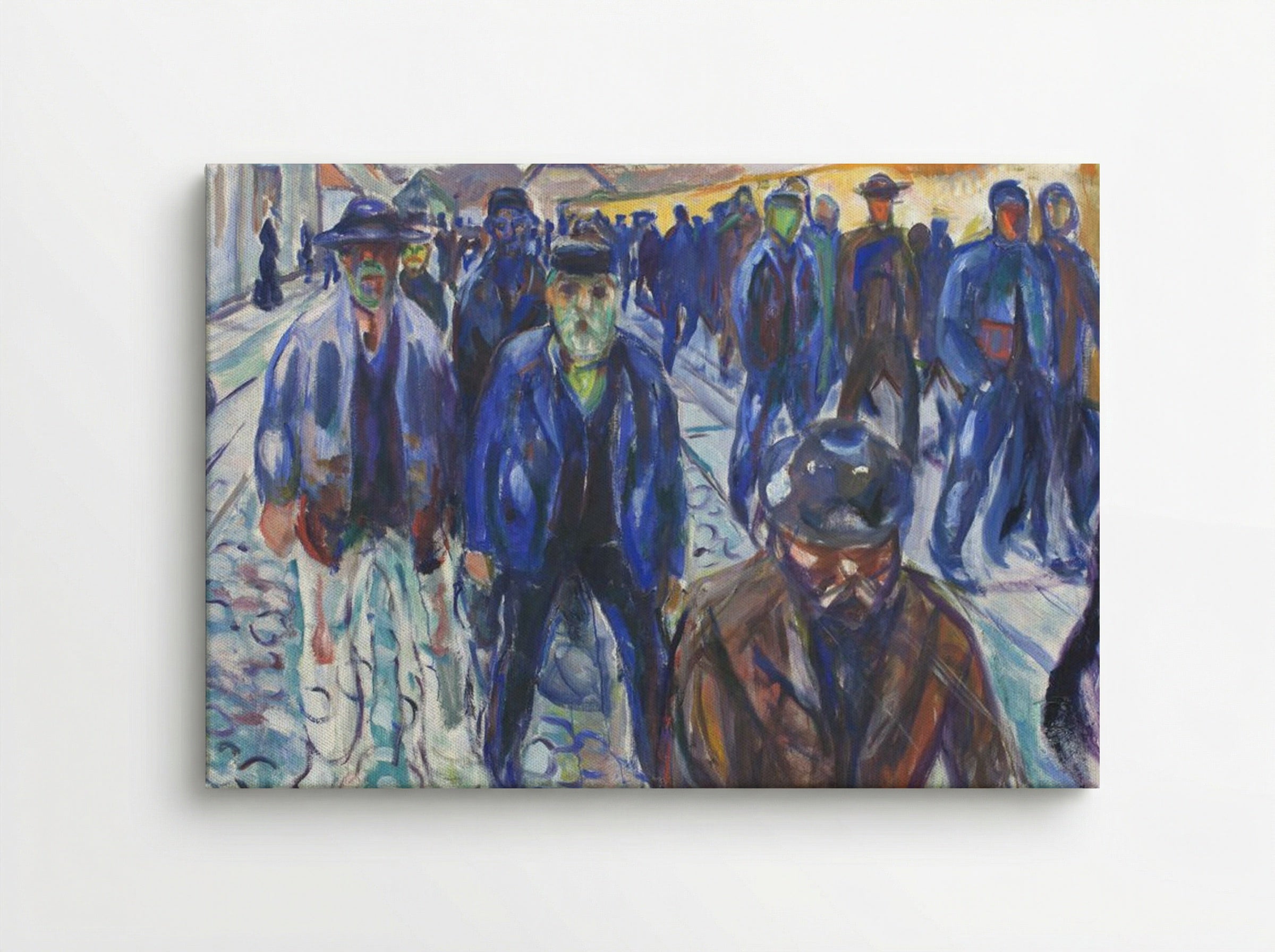 Workers on Their Way Home - Edvard Munch - Canvas