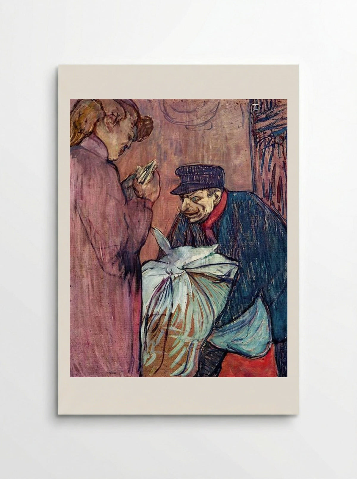 The Laundryman Calling at the Brothel - Henri de Toulouse-Lautrec - Poster