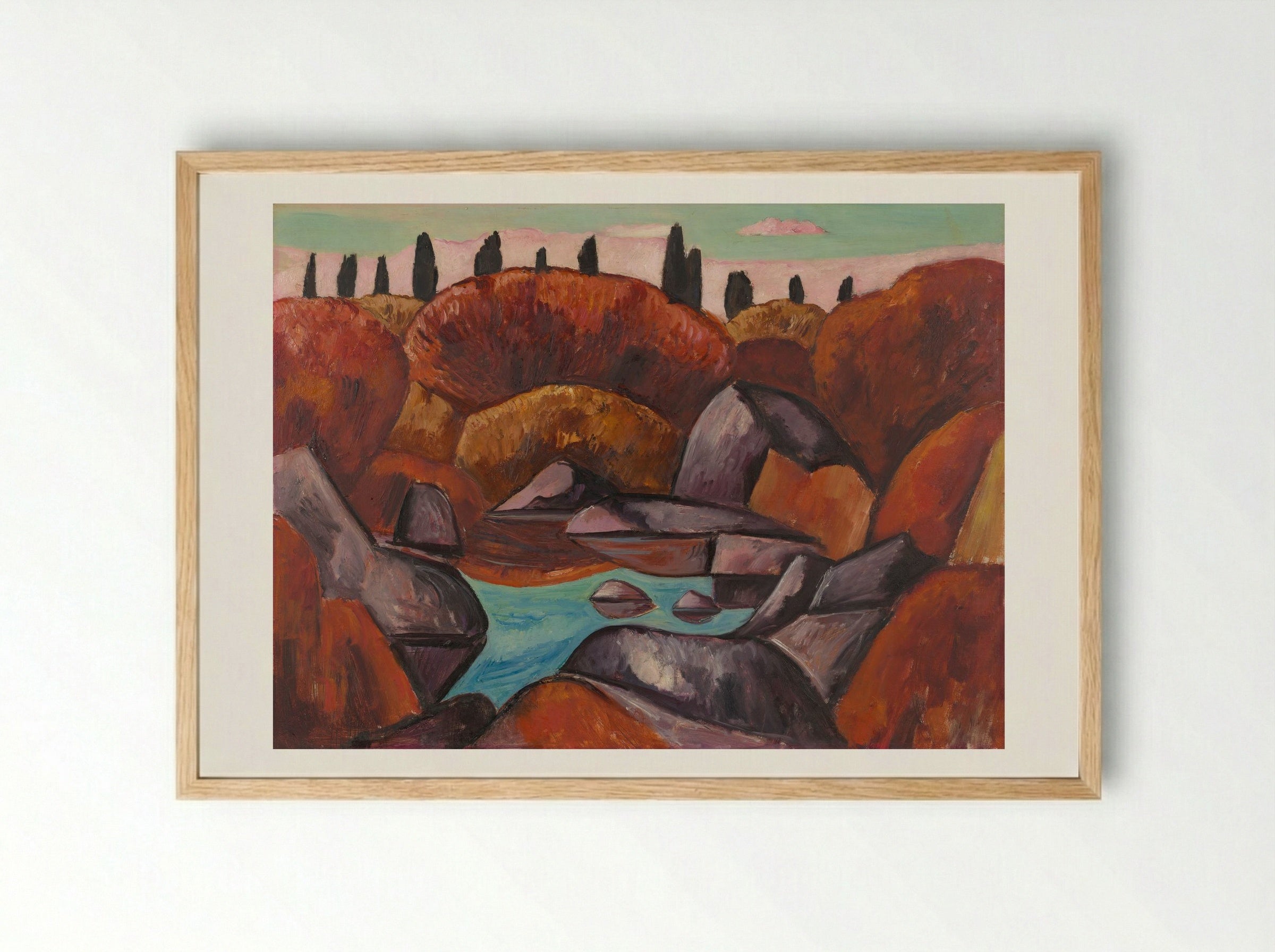 Flaming Pool, Dogtown - Marsden Hartley - Framed Print Wood