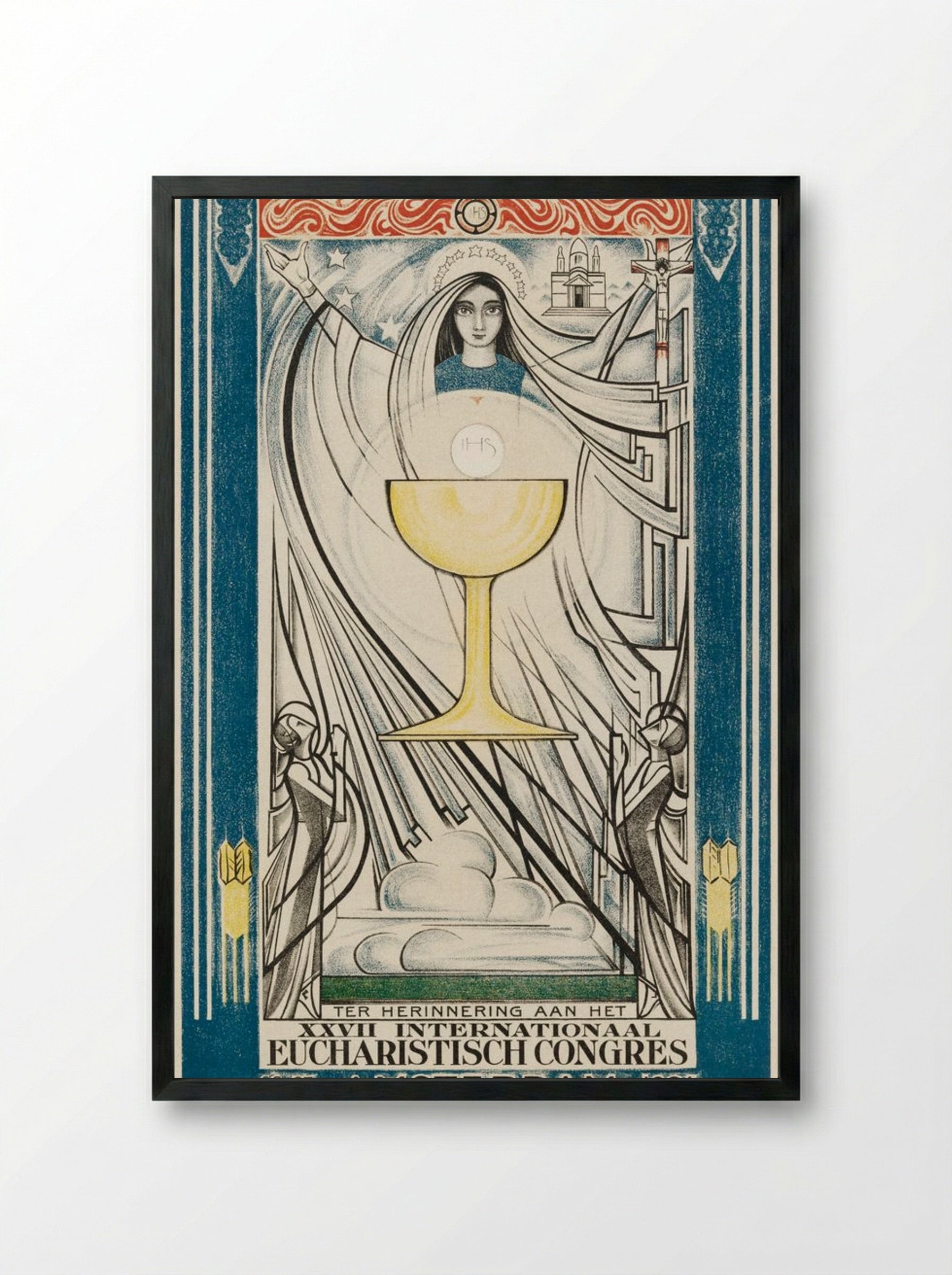 Poster for the International Eucharistic Congress, Amsterdam - Jan Toorop - Framed Print Black