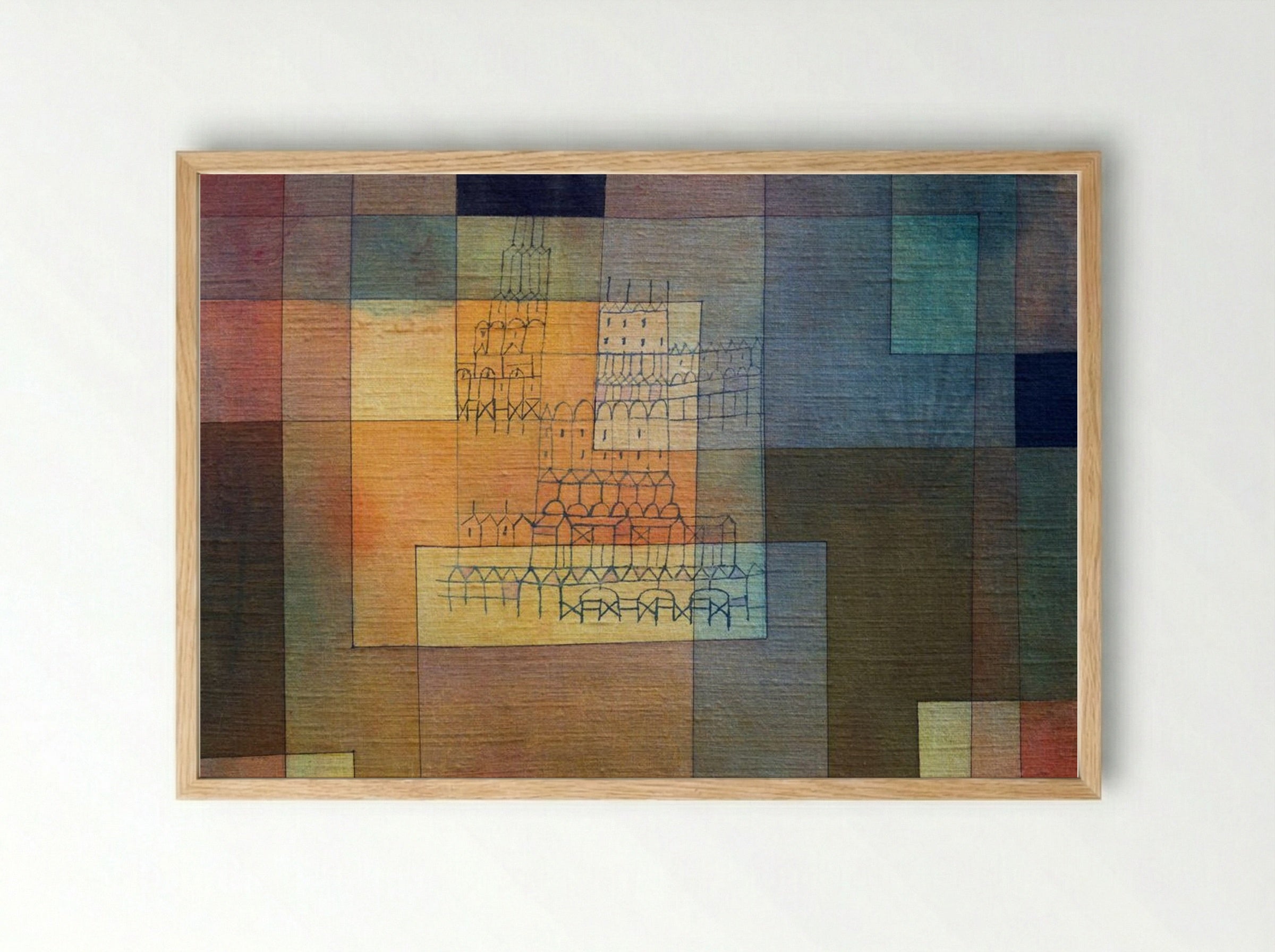 Polyphonic Architecture - Paul Klee - Framed Print Wood