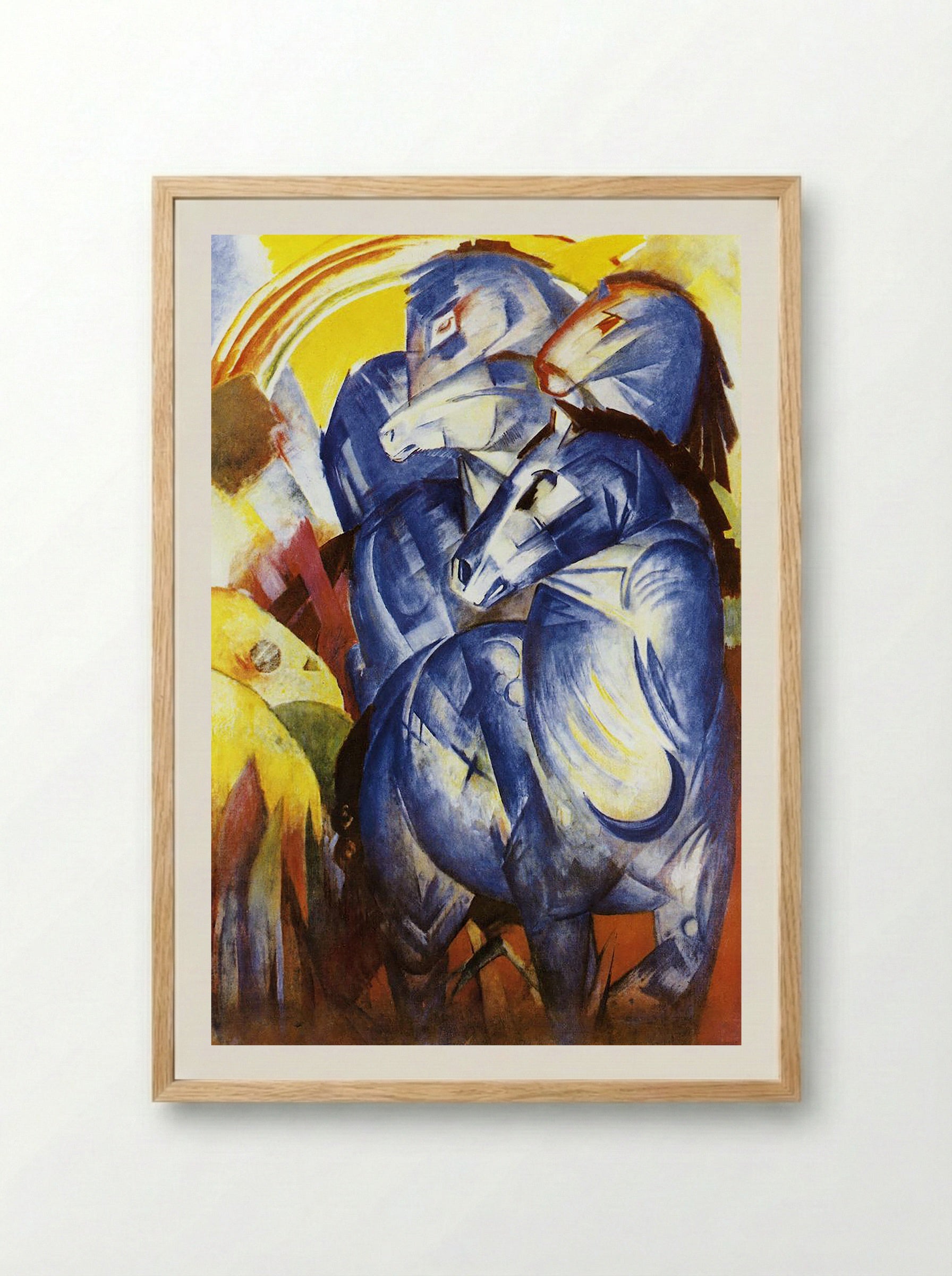 The Tower of Blue Horses - Franz Marc - Framed Print Wood