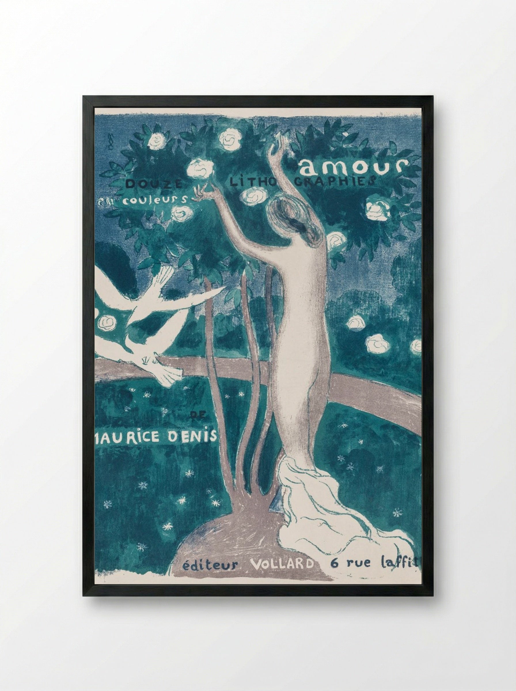 Love (Cover) - Maurice Denis - Framed Print Black