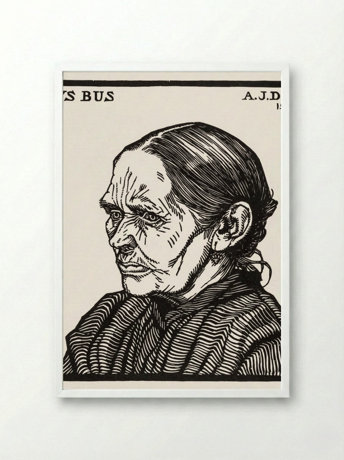 Portrait of Lijs Bus - Julie de Graag - Framed Print White