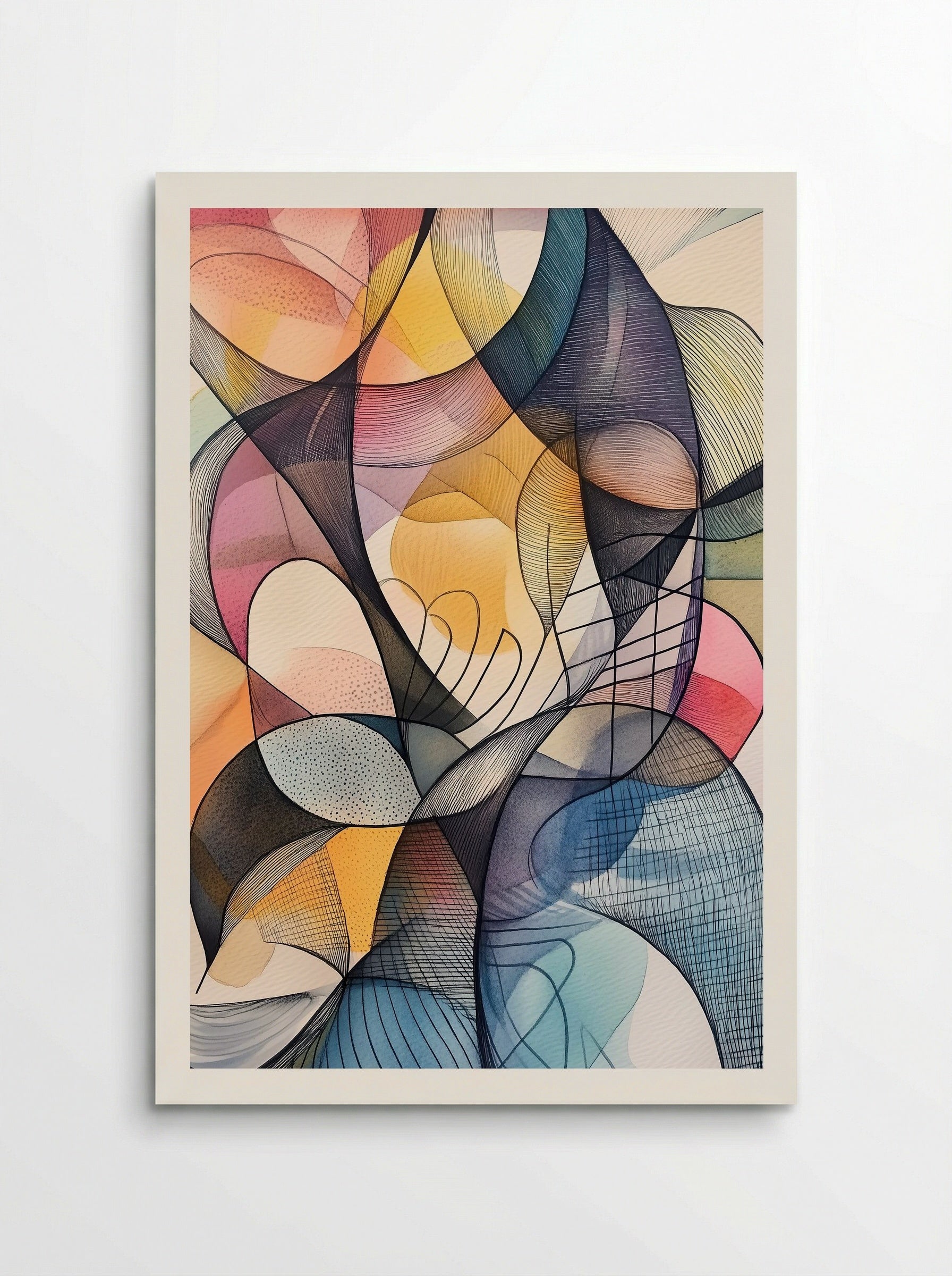 Flowform – Geometric Linework and Colourfield Abstraction - Poster