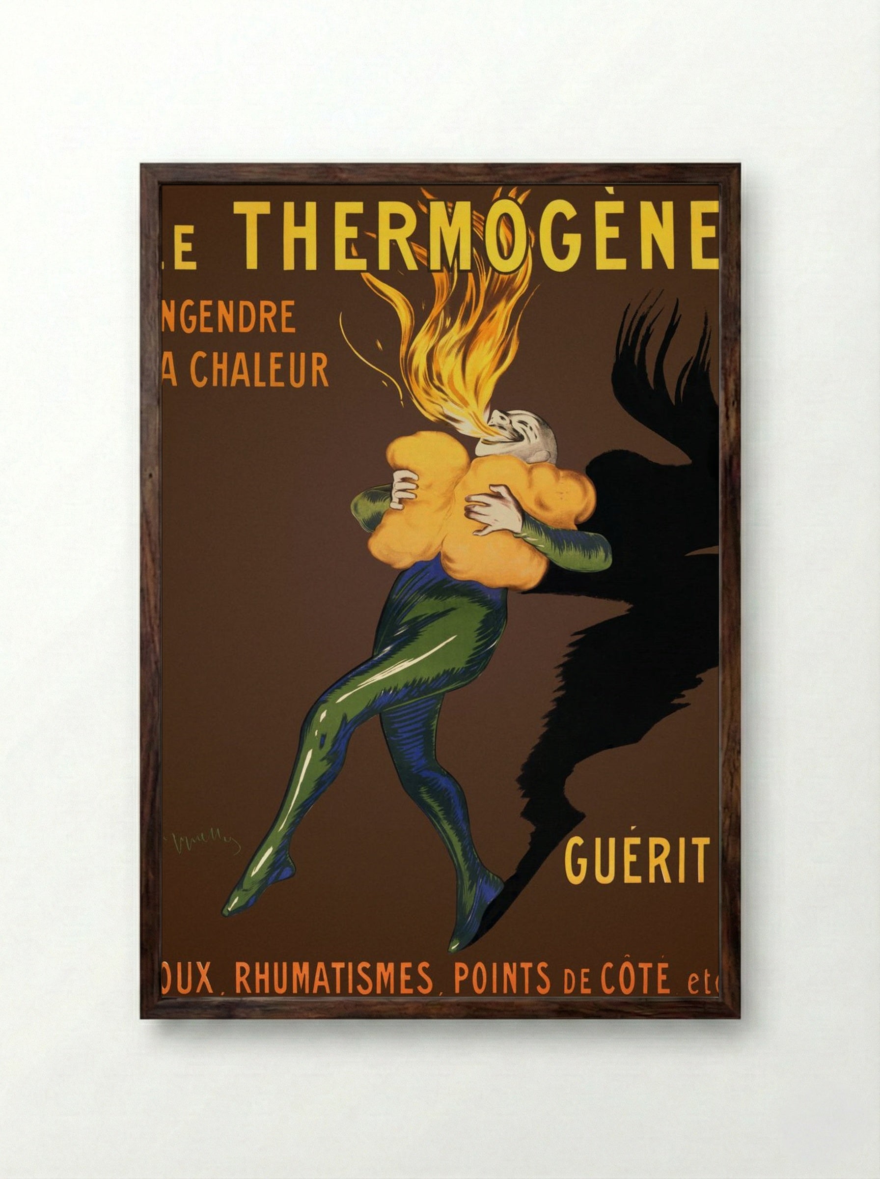 Le Thermogène Engendre la Chaleur - Leonetto Cappiello - Framed Print Dark Wood