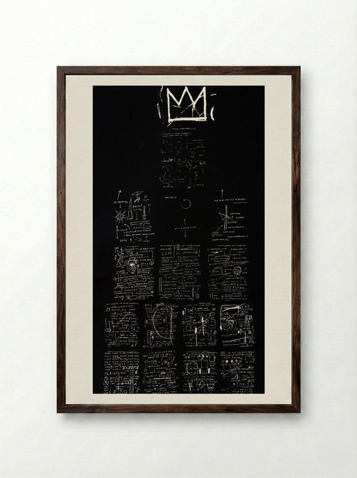 Tuxedo - Jean-Michel Basquiat - Framed Print Dark Wood