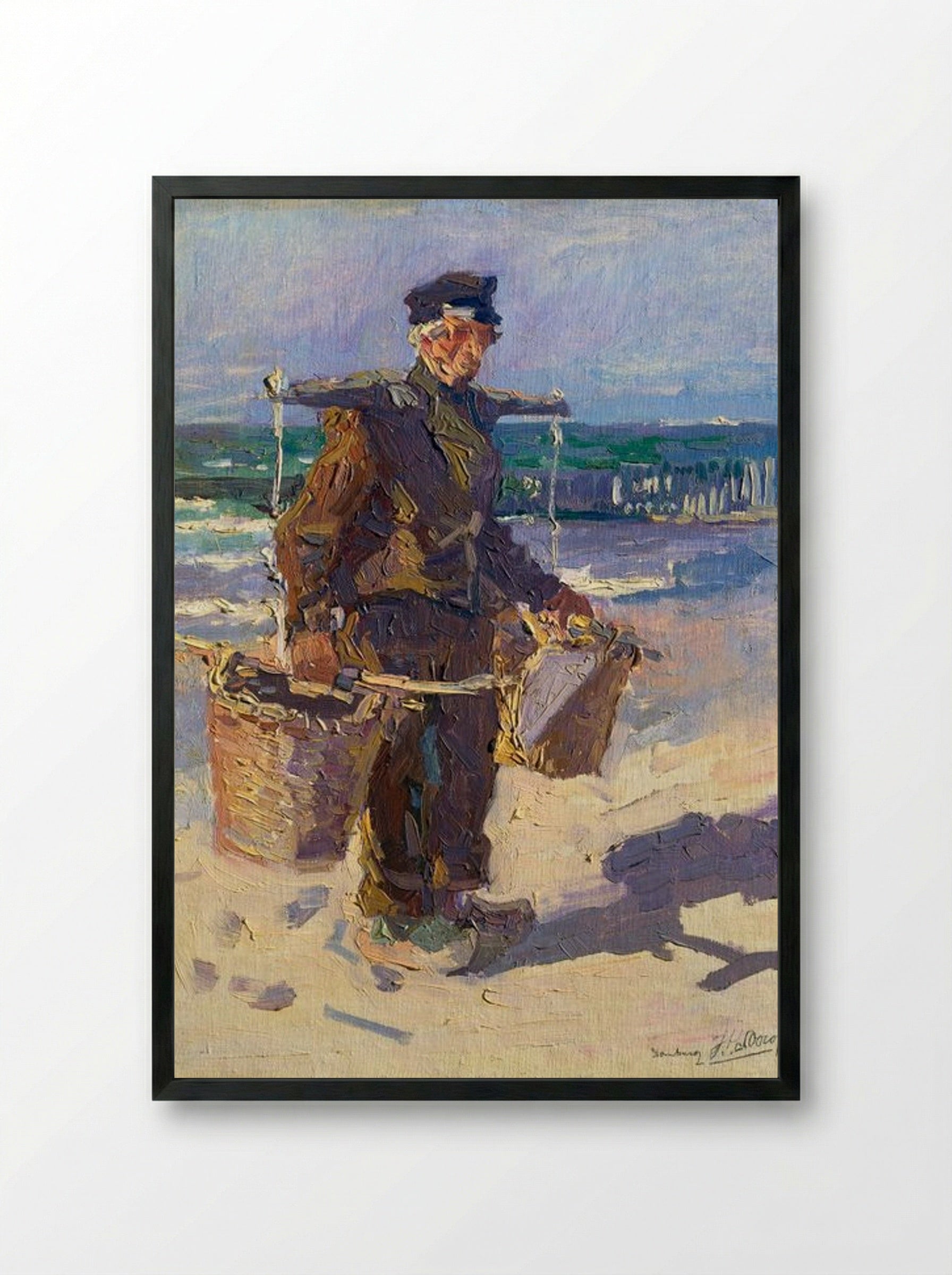 The Shell Fisherman - Jan Toorop - Framed Print Black