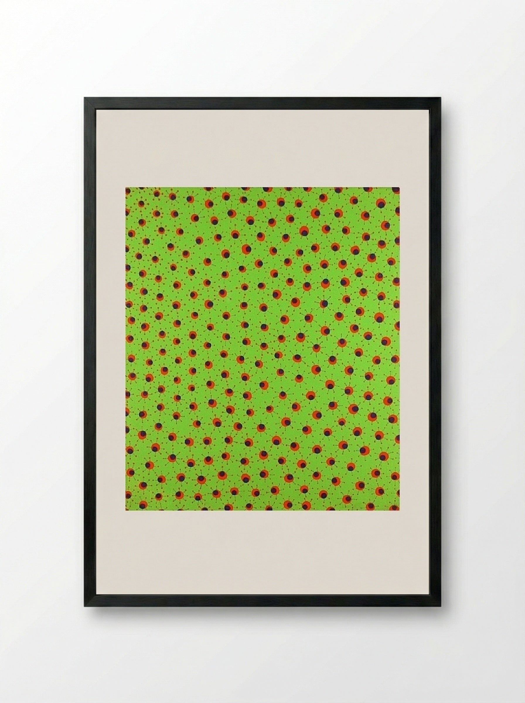 Fields in Spring - Yayoi Kusama - Framed Print Black