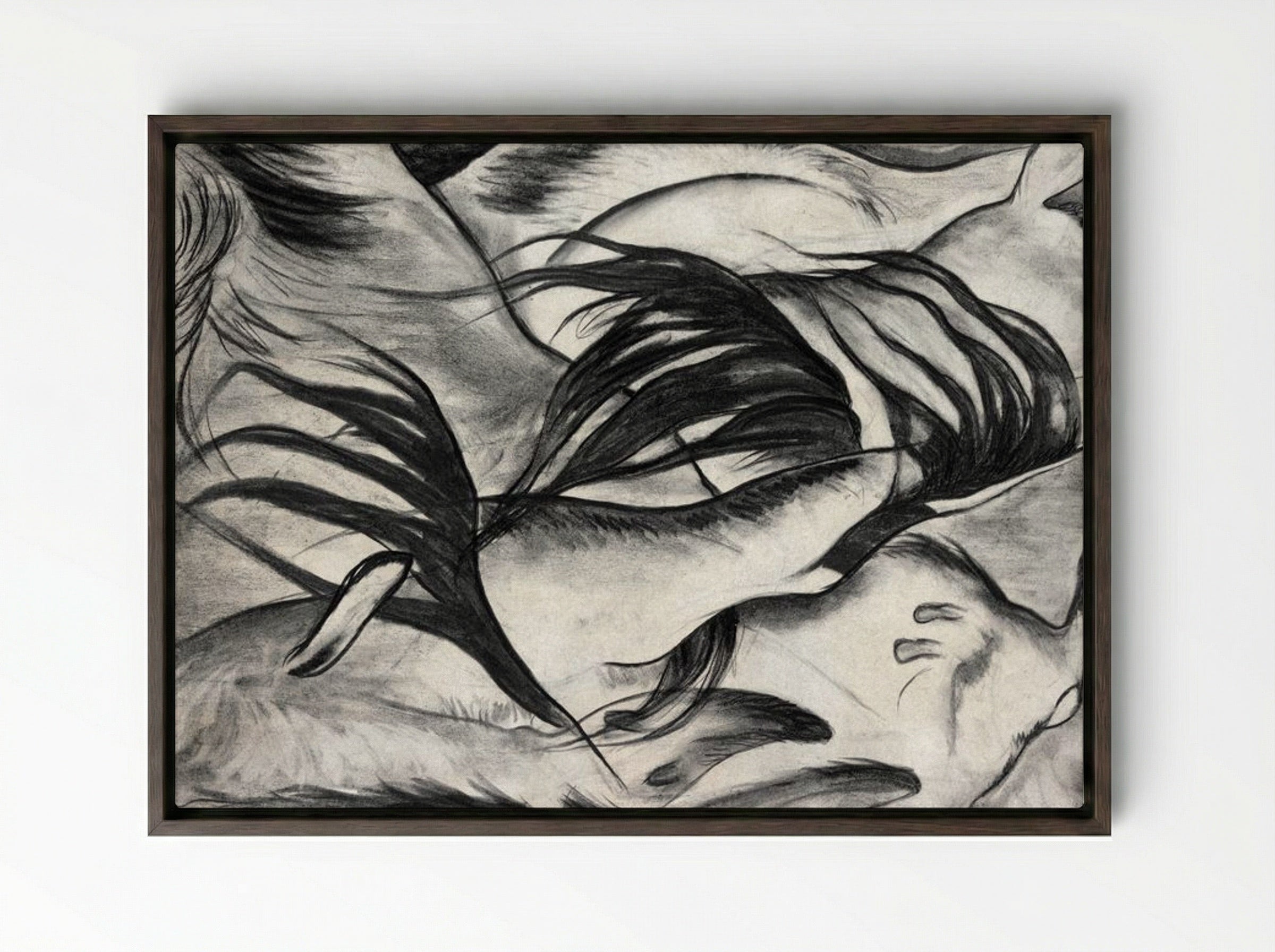 Goats - Arthur Dove - Framed Canvas Dark Wood