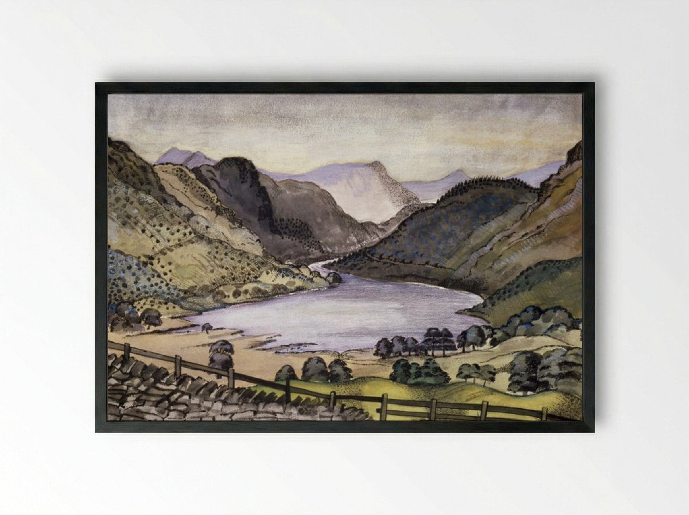 Thirlmere - Paul Nash - Framed Print Black