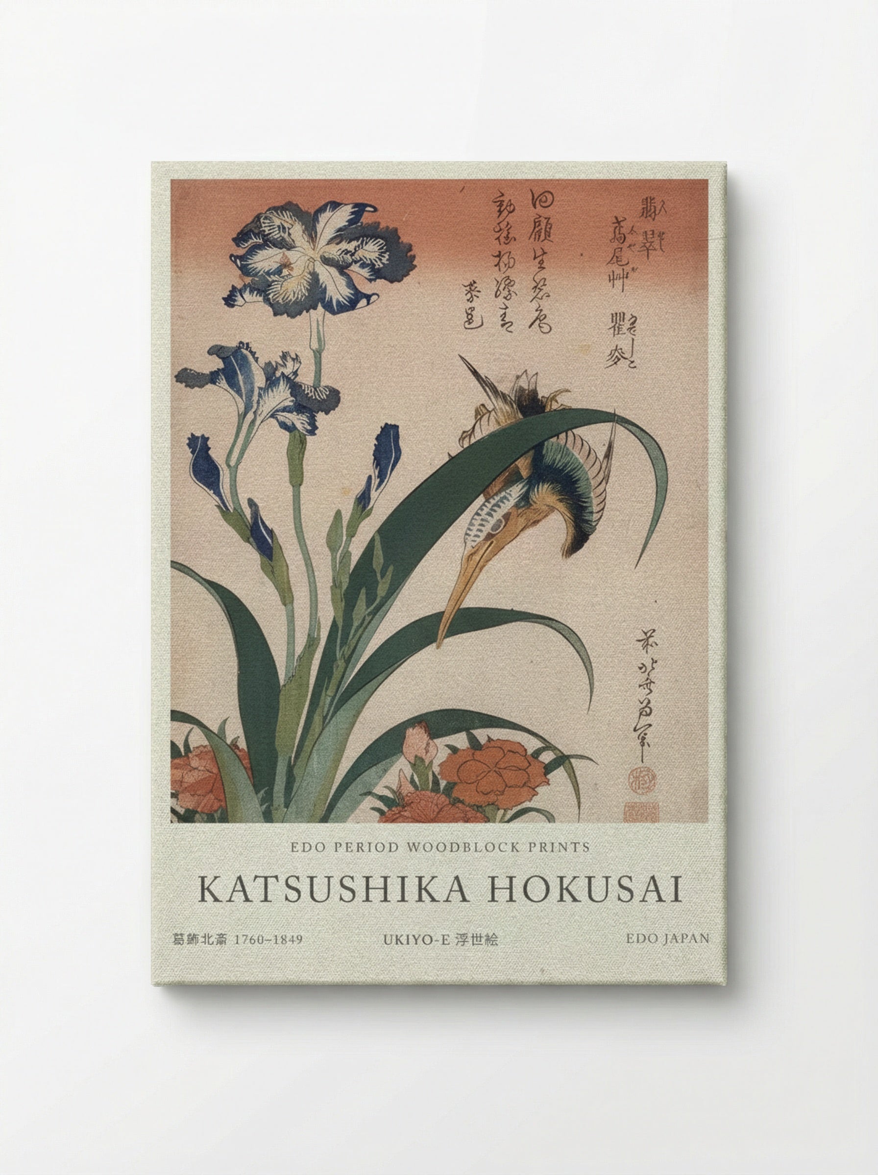 Kingfisher, Carnation, Iris – Fine Art Print