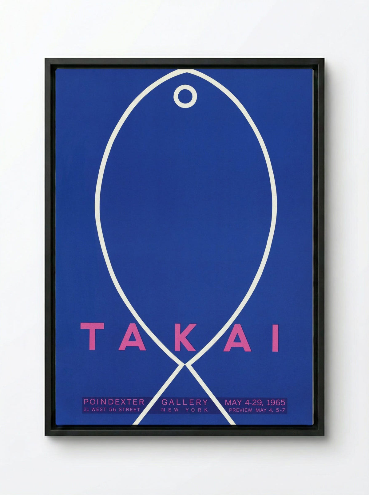 Takai Exhibition Poster, Poindexter Gallery - Takao Takai - Framed Canvas Black
