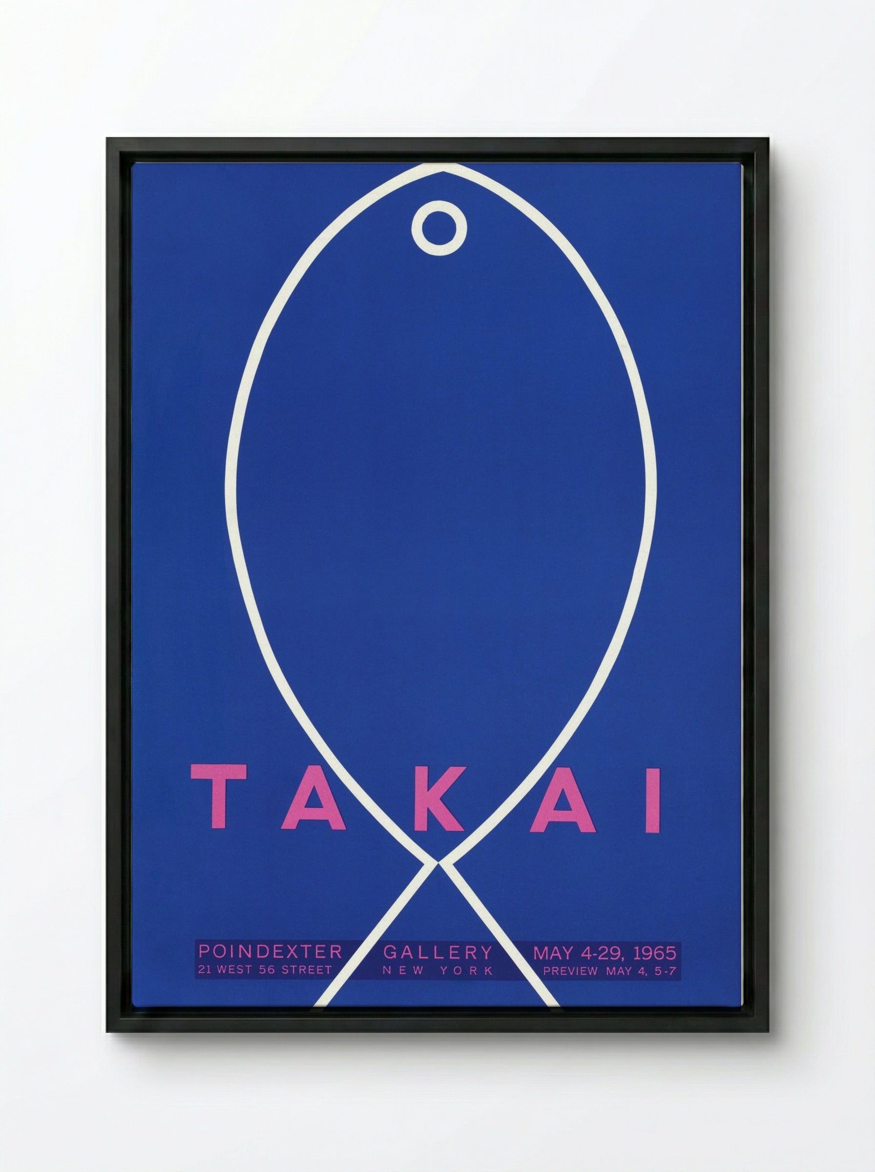 Takai Exhibition Poster, Poindexter Gallery - Takao Takai - Framed Canvas Black