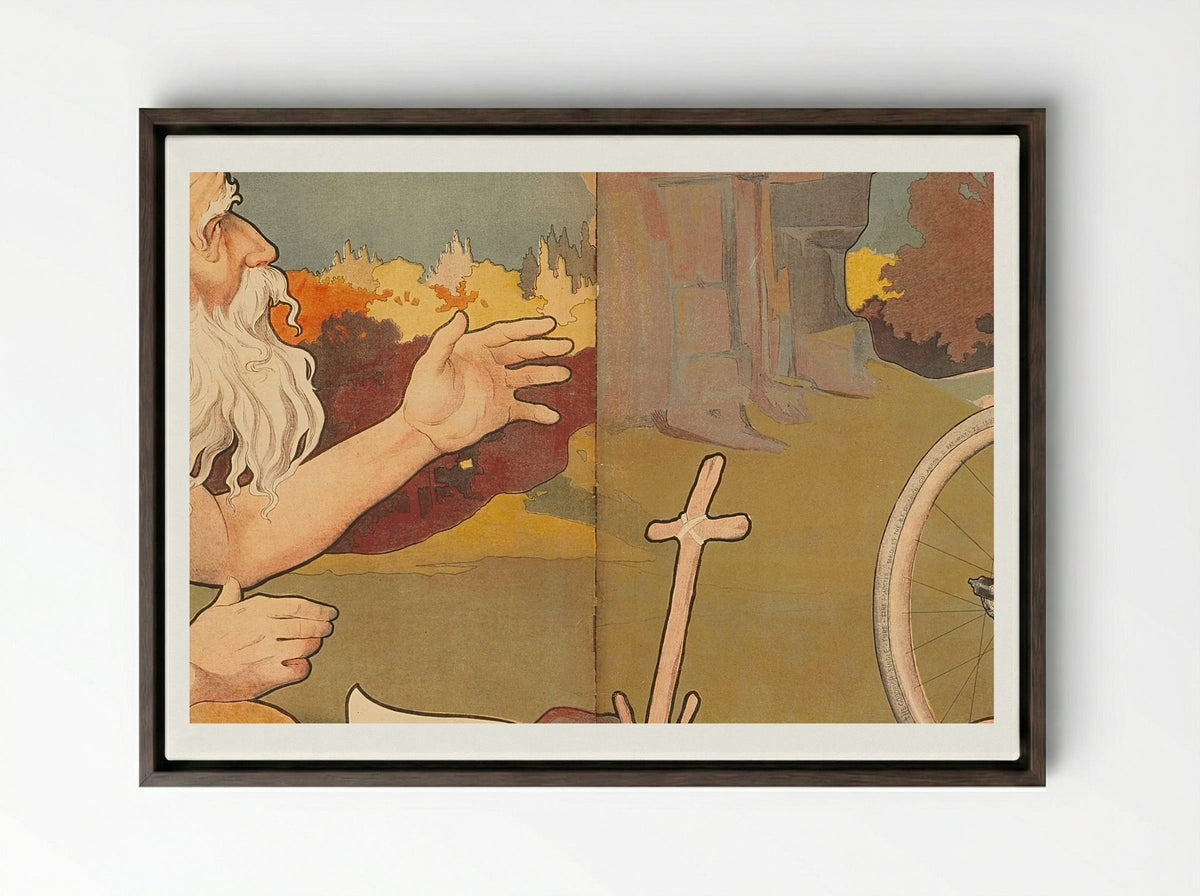 Dayton Cycles: Tentation Suprême - Henry Thiriet - Framed Canvas Dark Wood