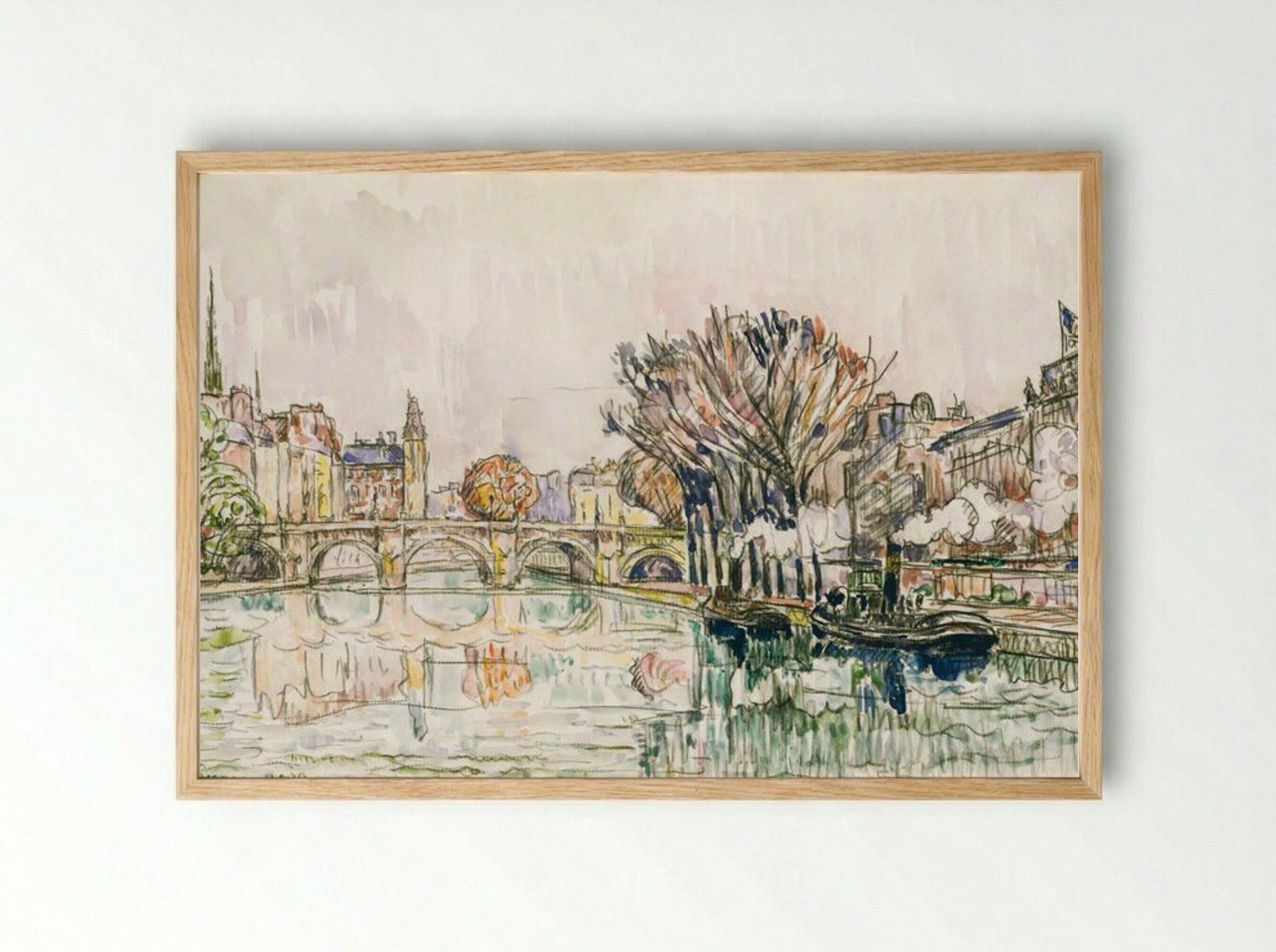 The Pont Neuf, Paris - Paul Signac - Framed Print Wood