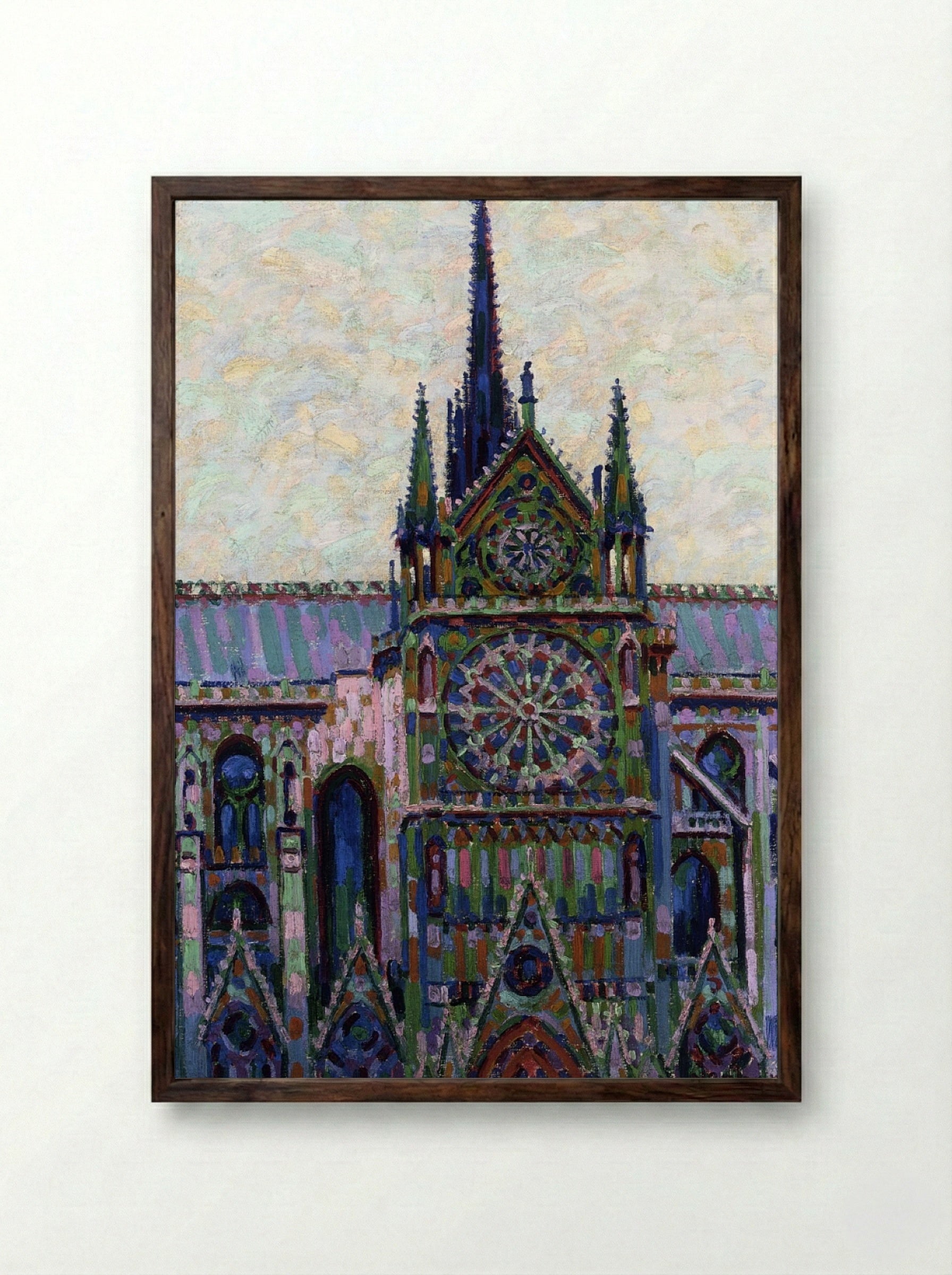 Notre Dame de Paris - Auguste Herbin - Framed Print Dark Wood