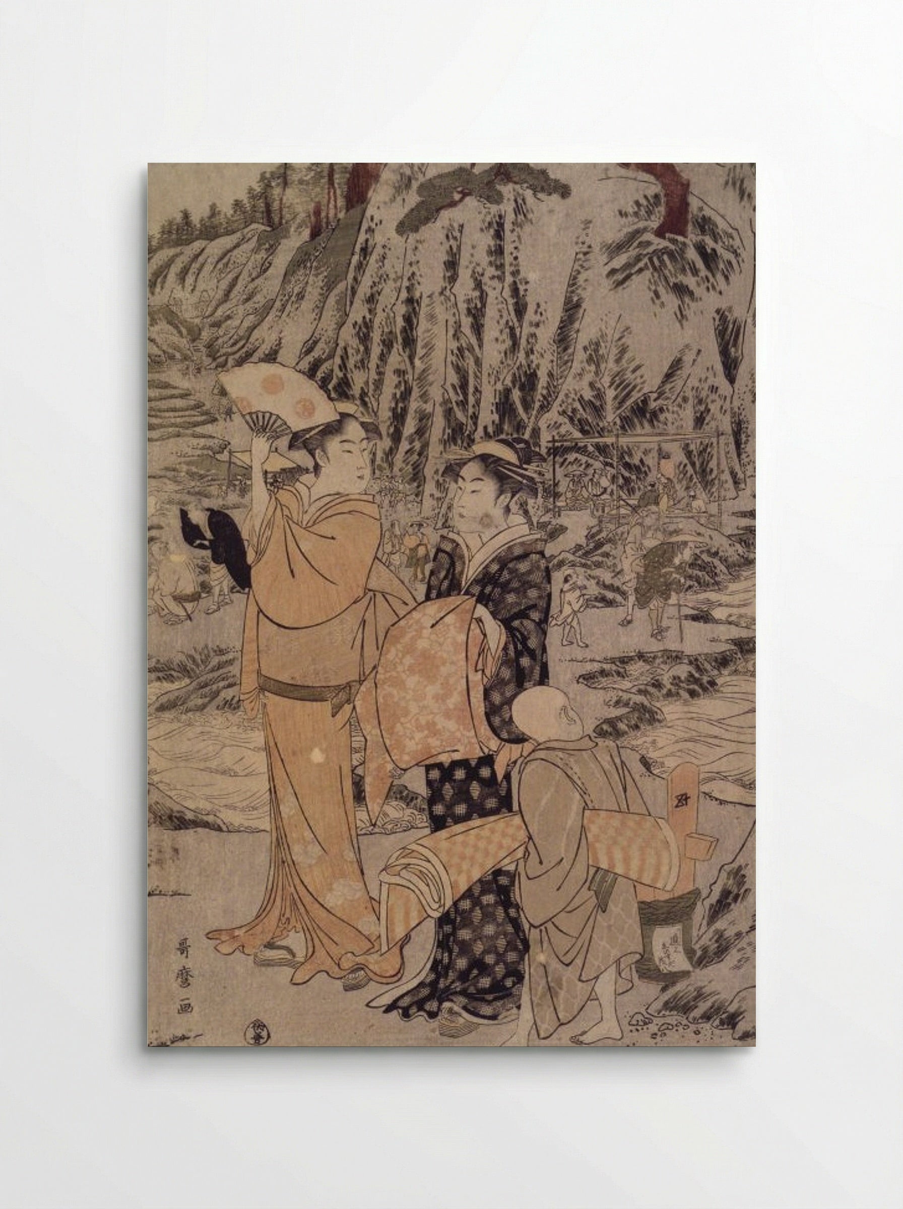 Along the Shore of Yènoshim - Utagawa Toyokuni - Poster