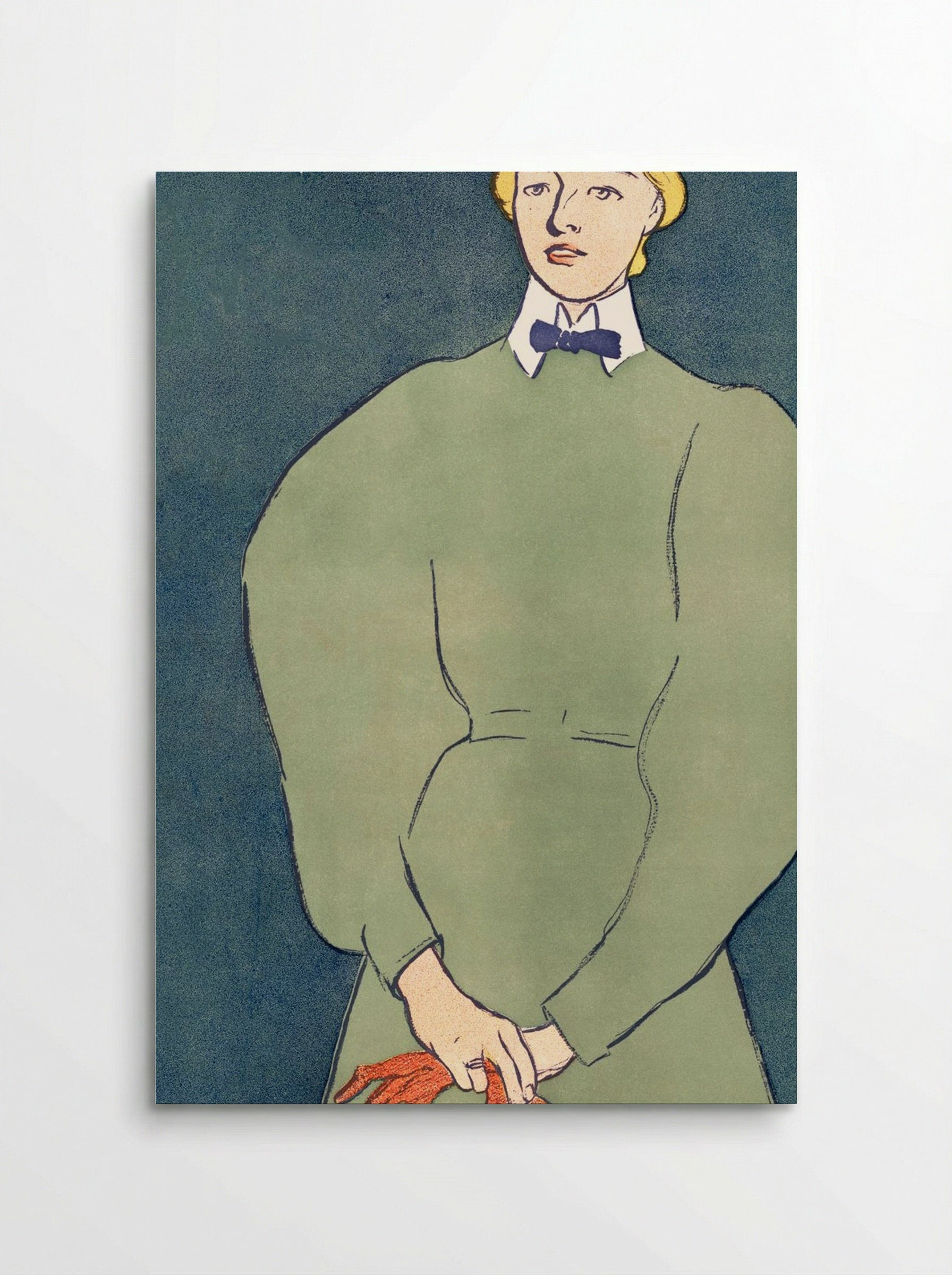 Woman Holding Gloves - Edward Penfield - Poster